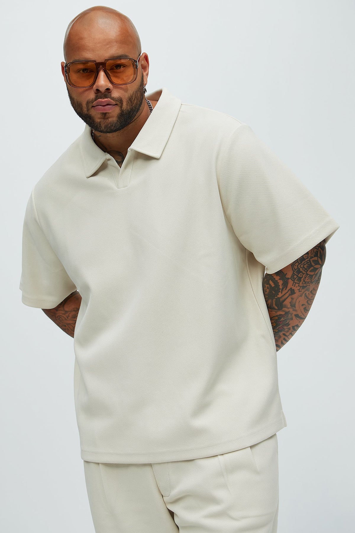 Turner Short Sleeve Polo - Cream