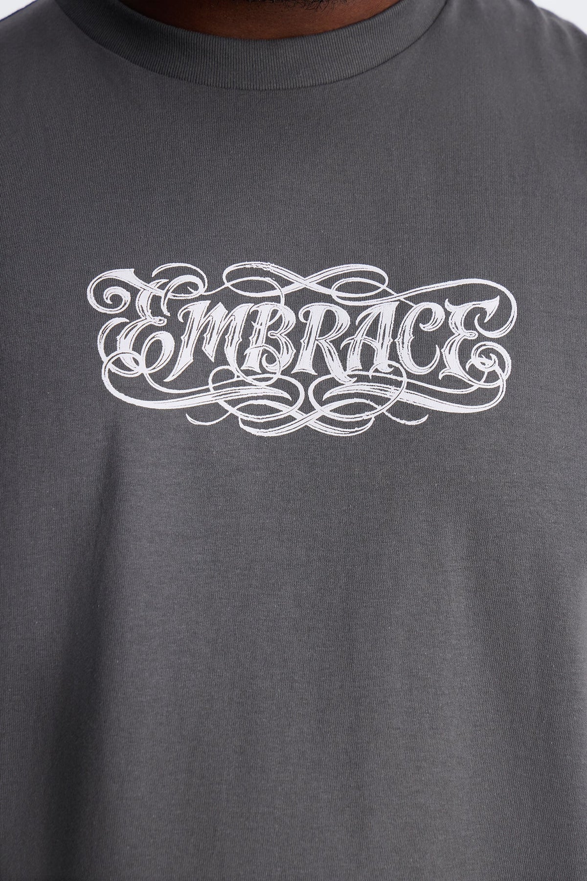 Holy Embrace Muscle Tee - Charcoal