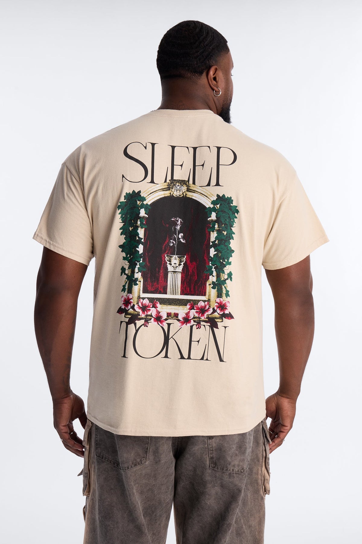 Sleep Token Rose Short Sleeve Tee - Cream