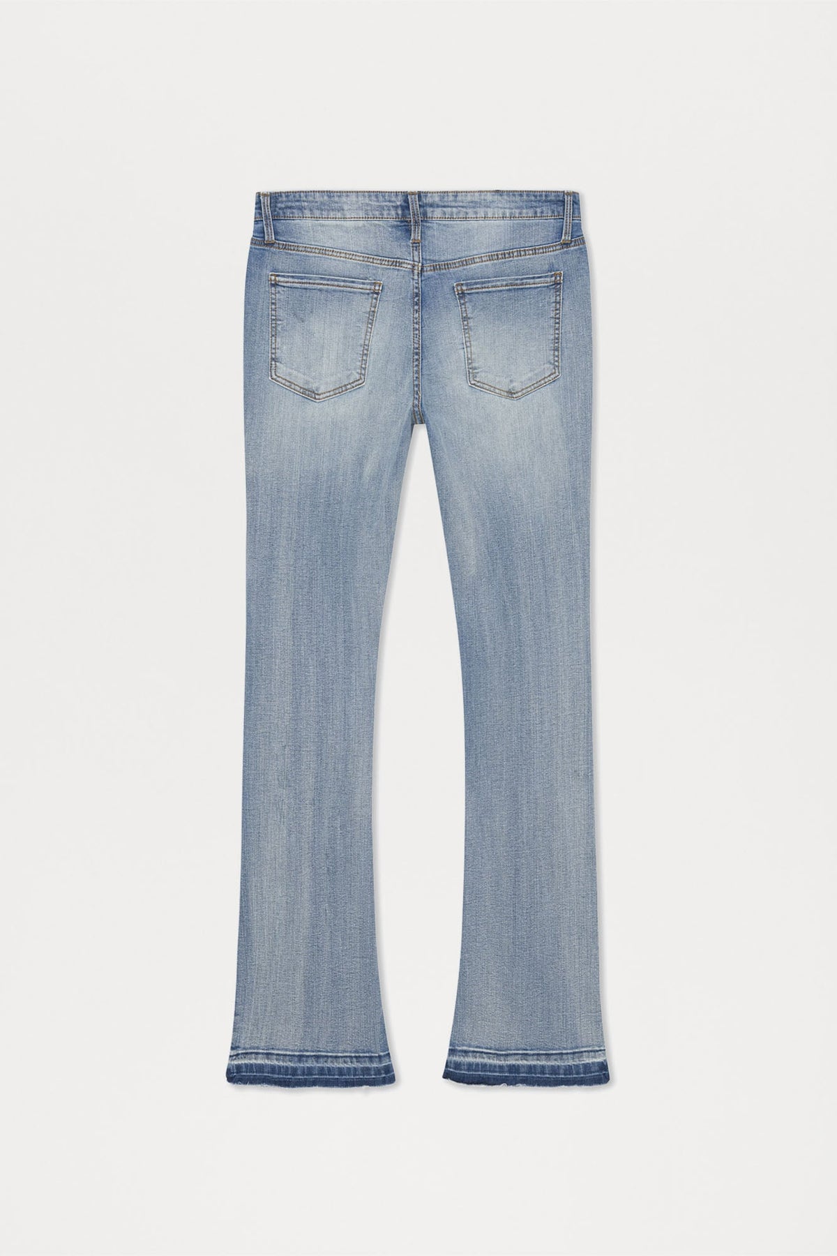 Through It Ripped Skinny Flared Jeans - Vintage Blue Wash