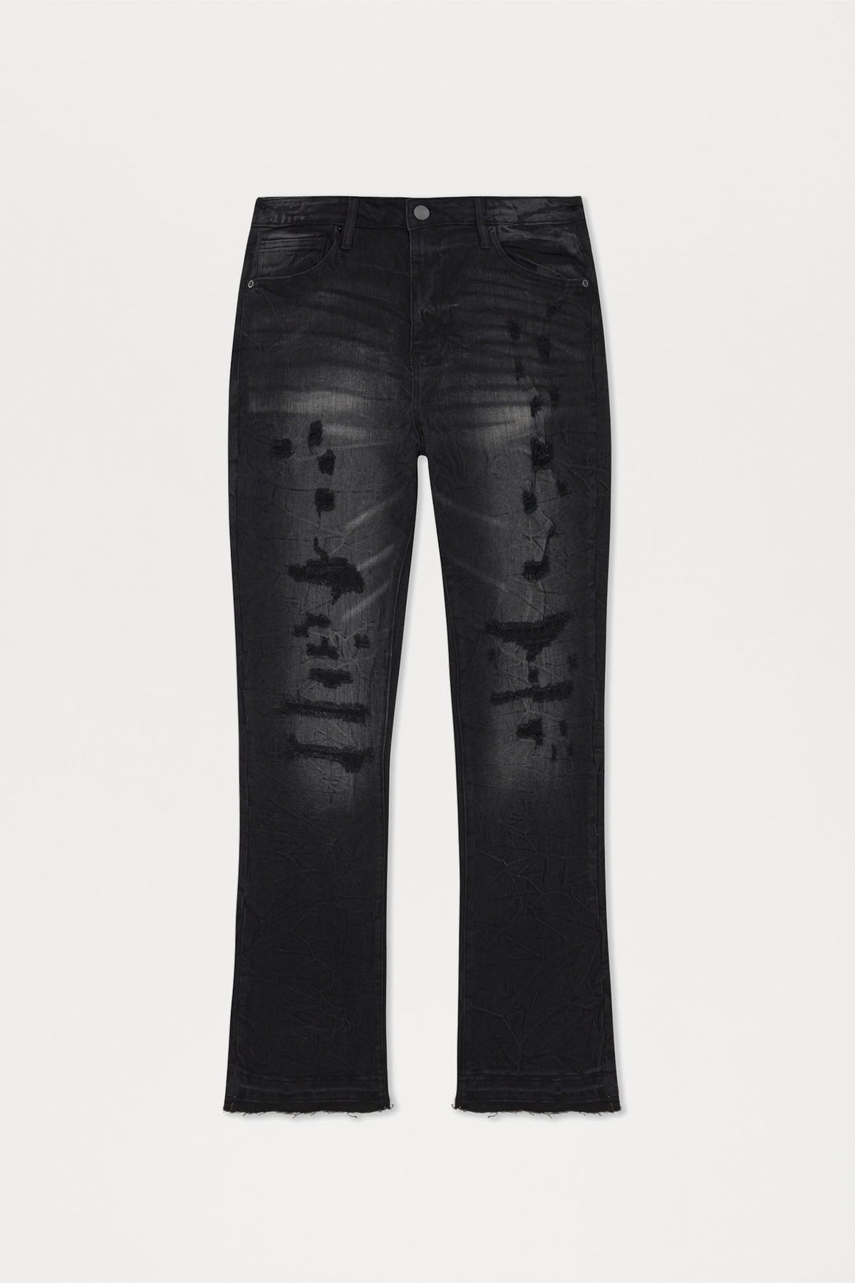 Undercover Slim Stacked Flare Jeans - Black Wash