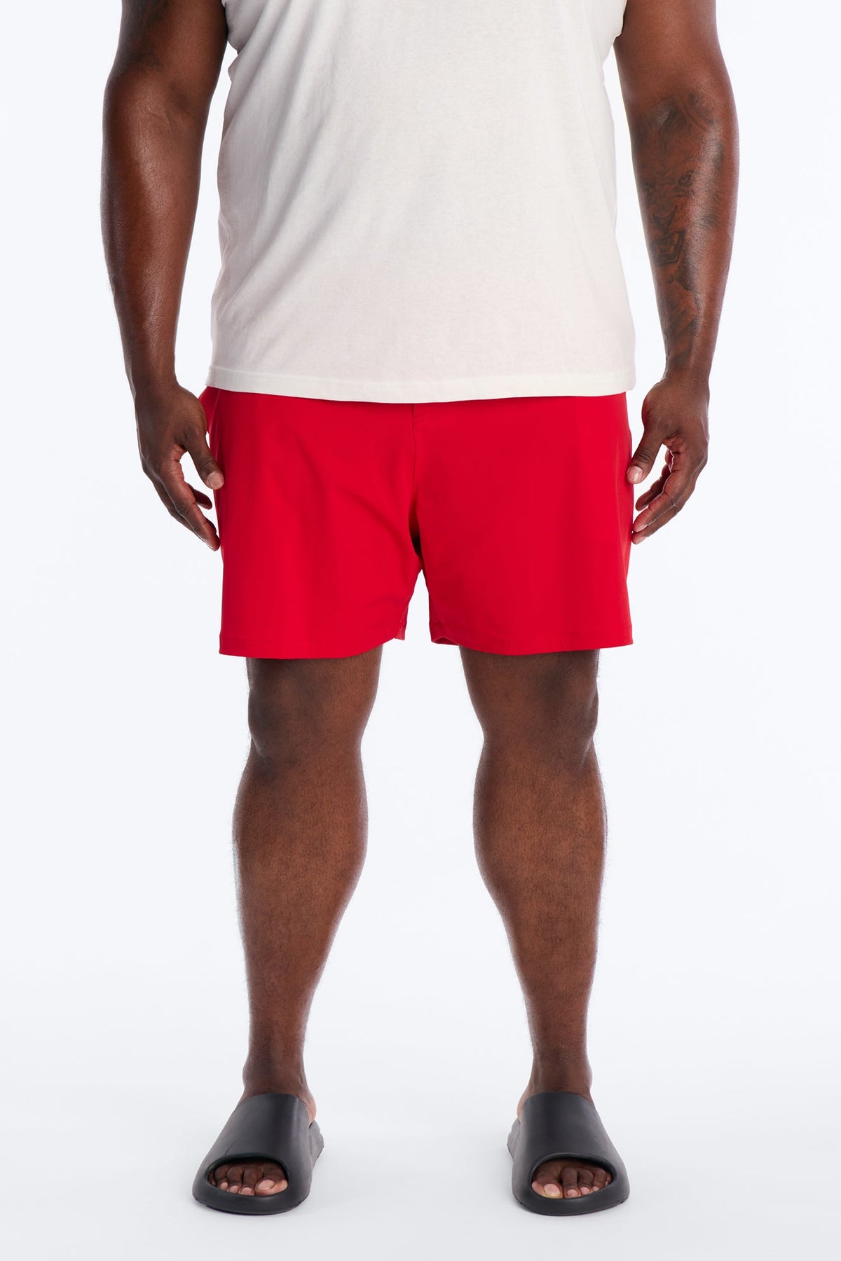 Elevated Stretch Trouser Swim Trunk 6″ - Red