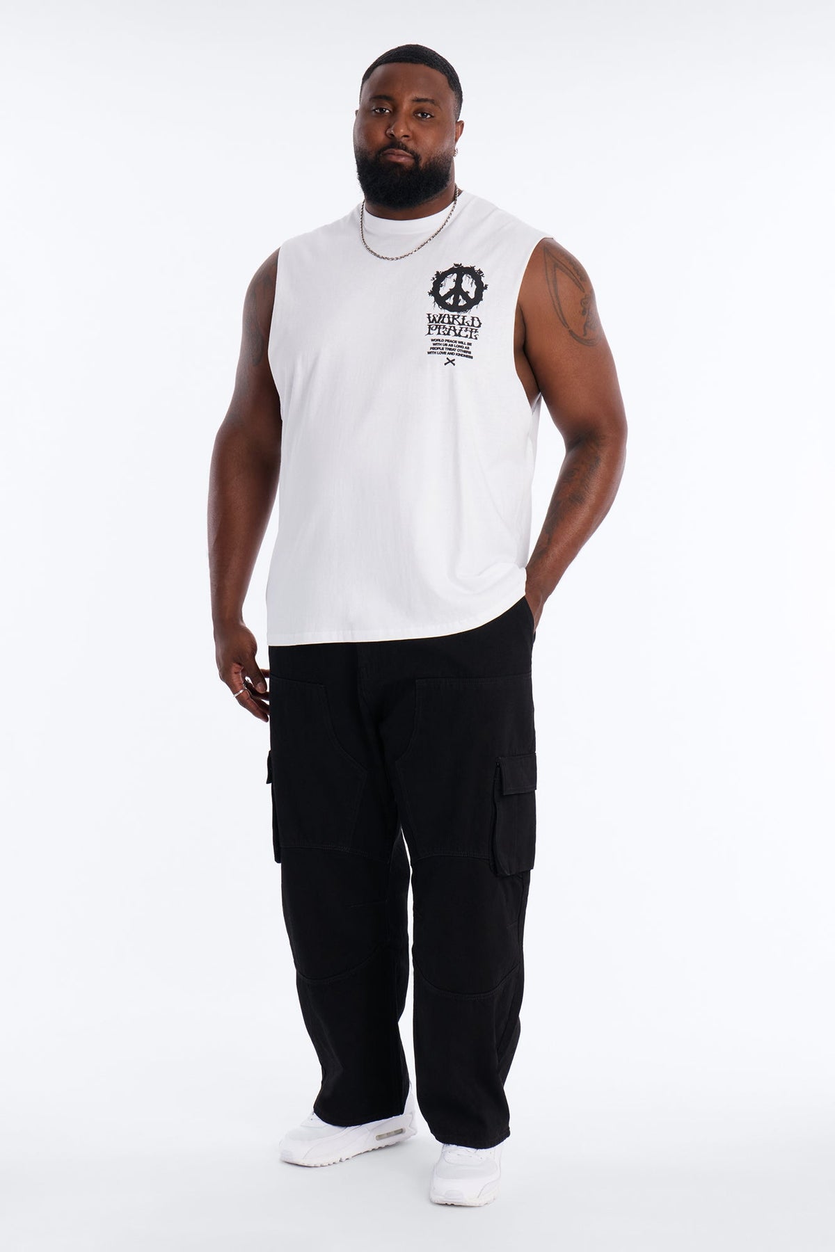 World Peace Muscle Tee - White