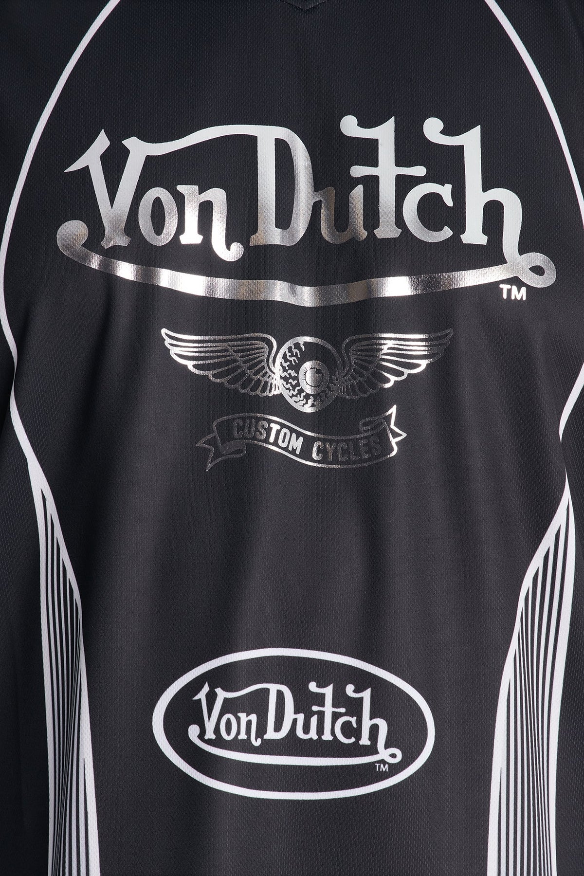 Von Dutch Chrome Flame Jersey - Black