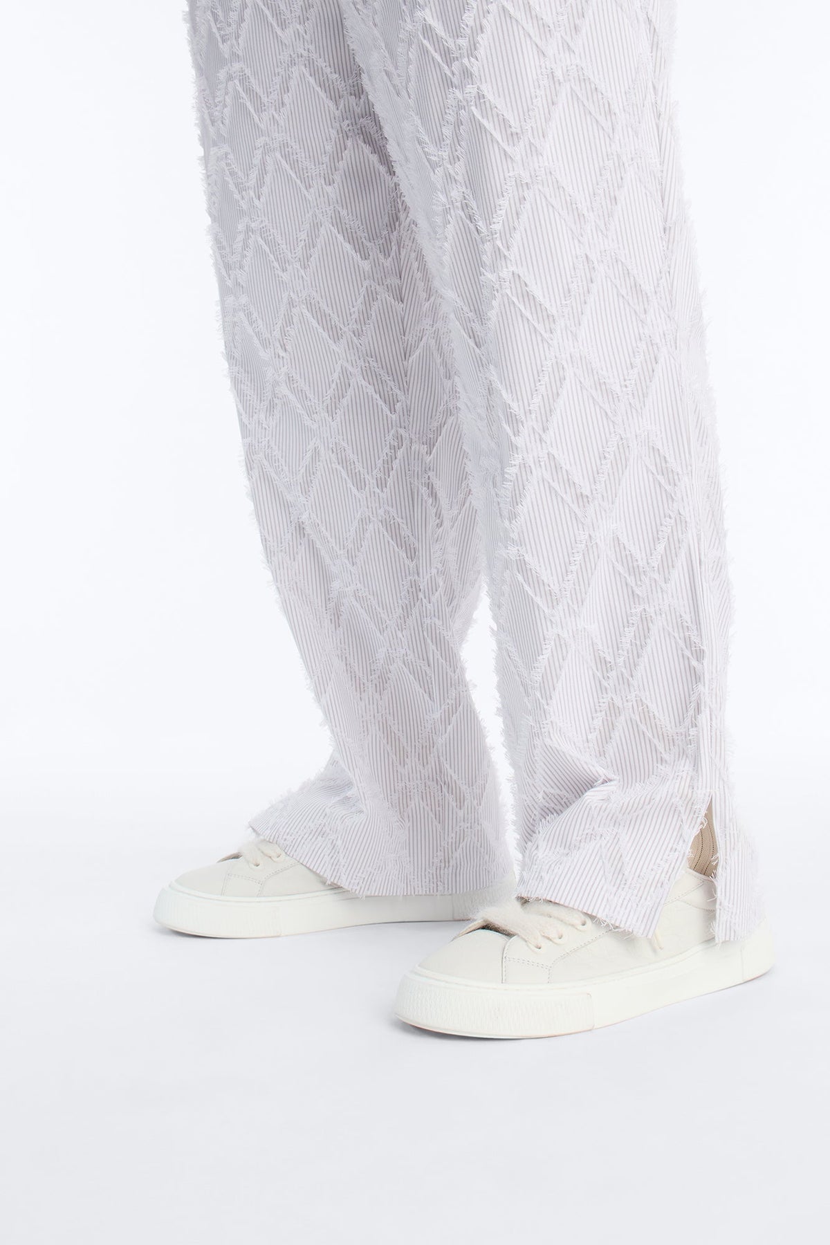 Straight Sahara Stripe Pant - White