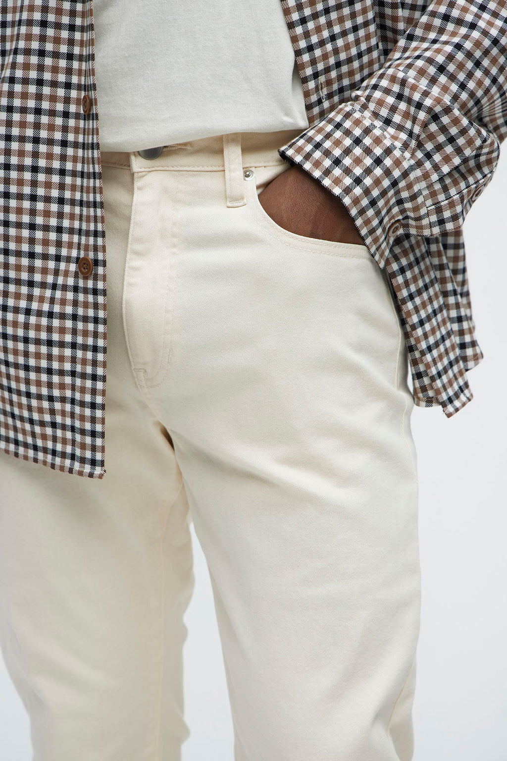 Mac Chino Skinny 5 Pocket Pants - Cream
