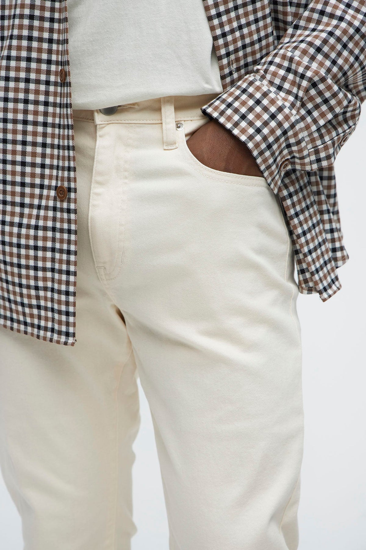 Mac Chino Skinny 5 Pocket Pants - Cream