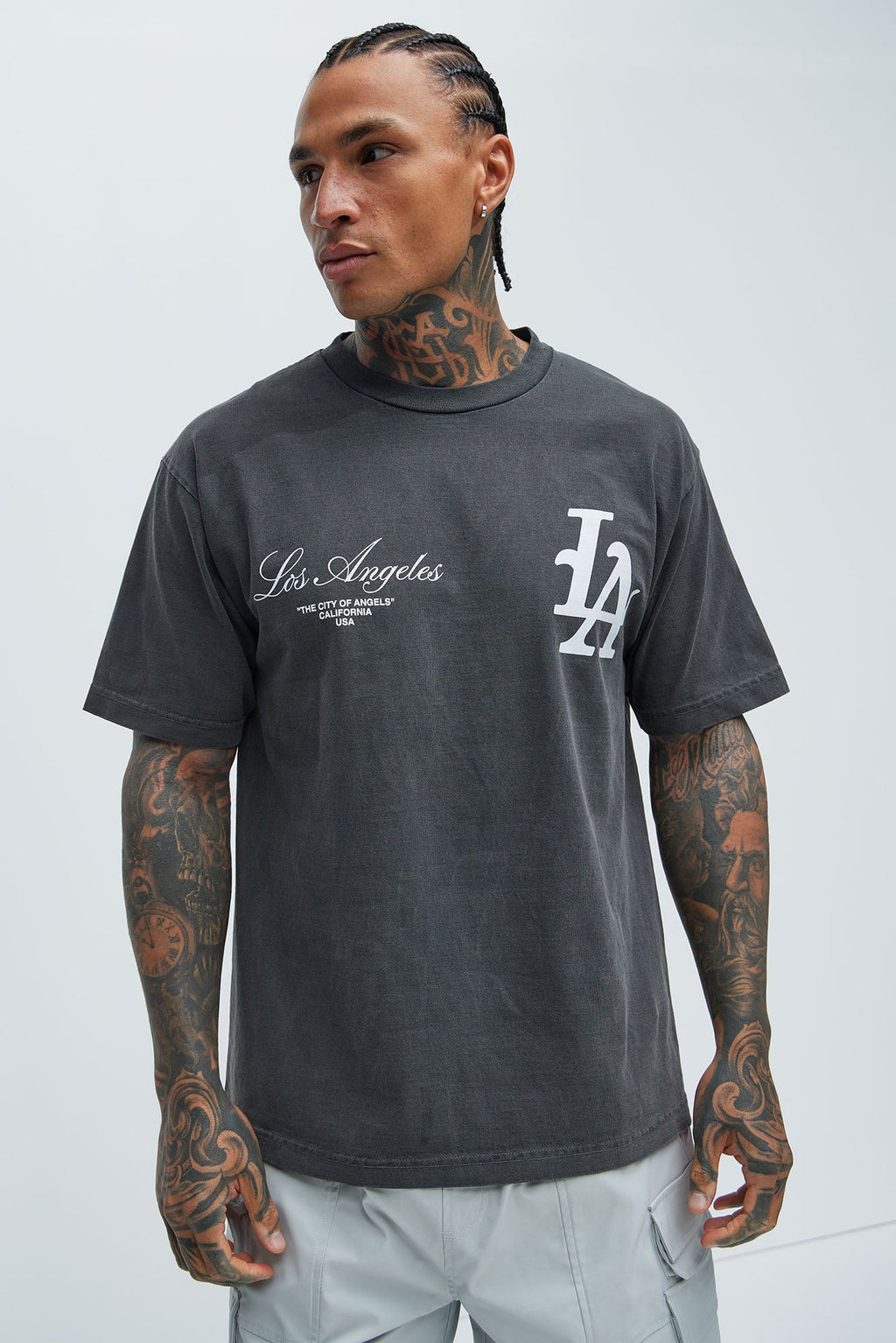 LA Stamp Short Sleeve Tee - Black