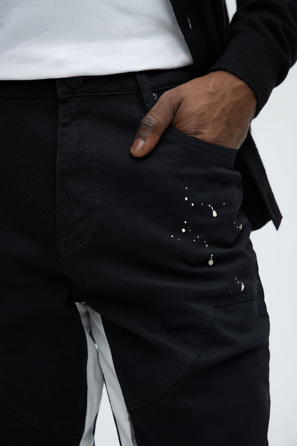 Both Ways Slim Stacked Flared Pants - Black/combo