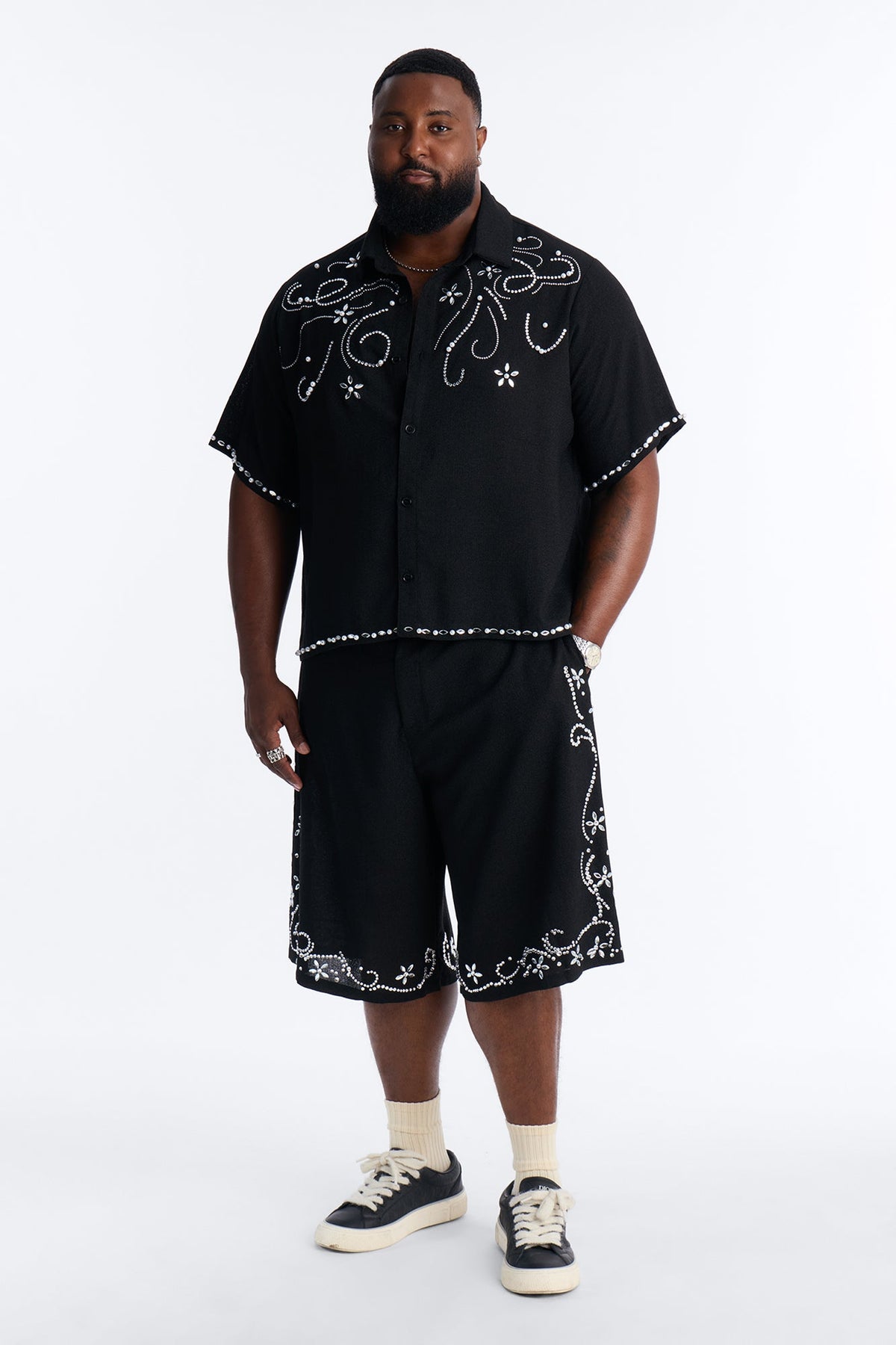 Baggy Wanderlust Pearl Journey Short - Black