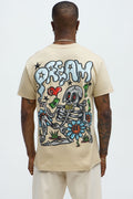 Deadly Dreams Short Sleeve Tee - Natural