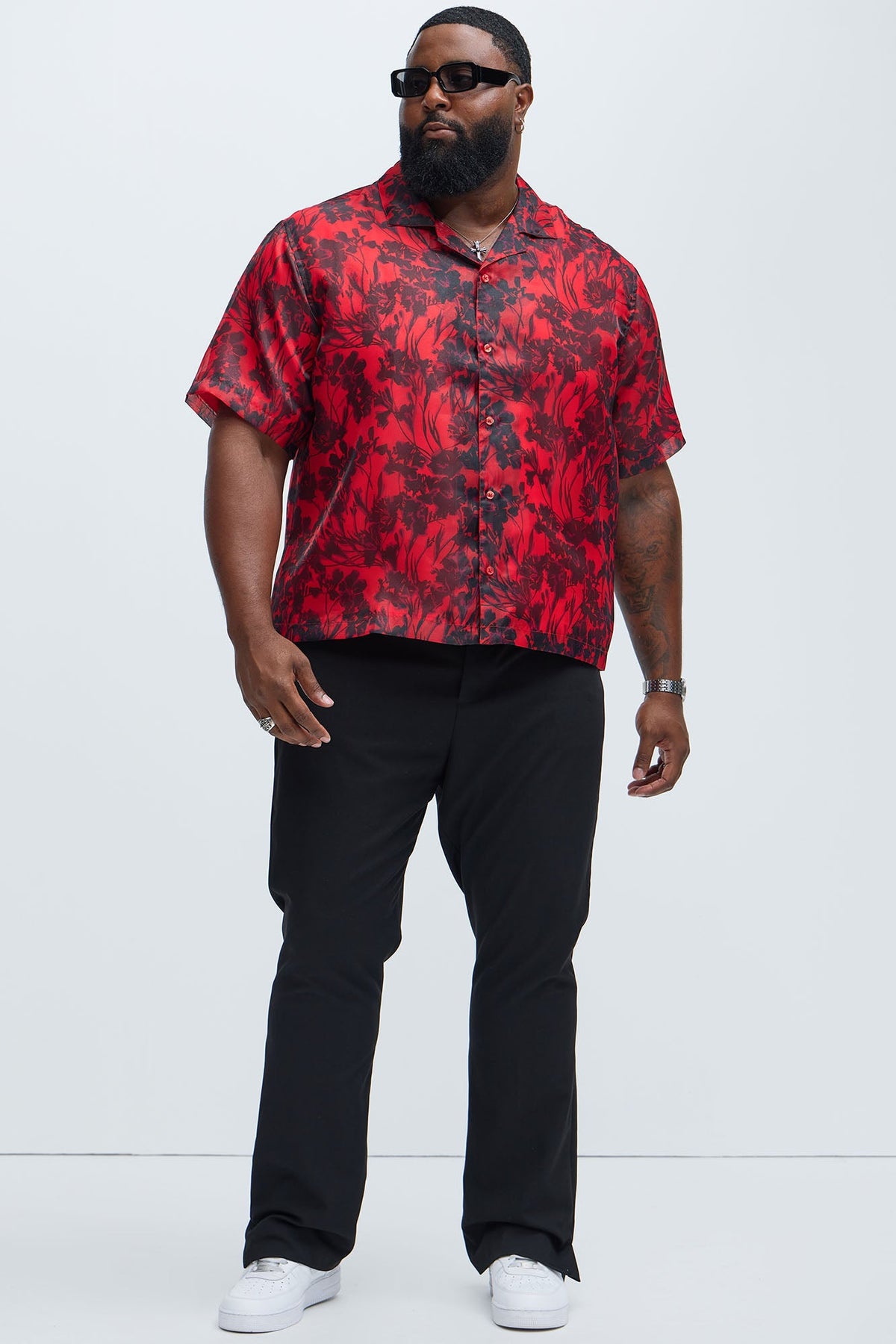 Pleasant Floral Shirt - Red/combo