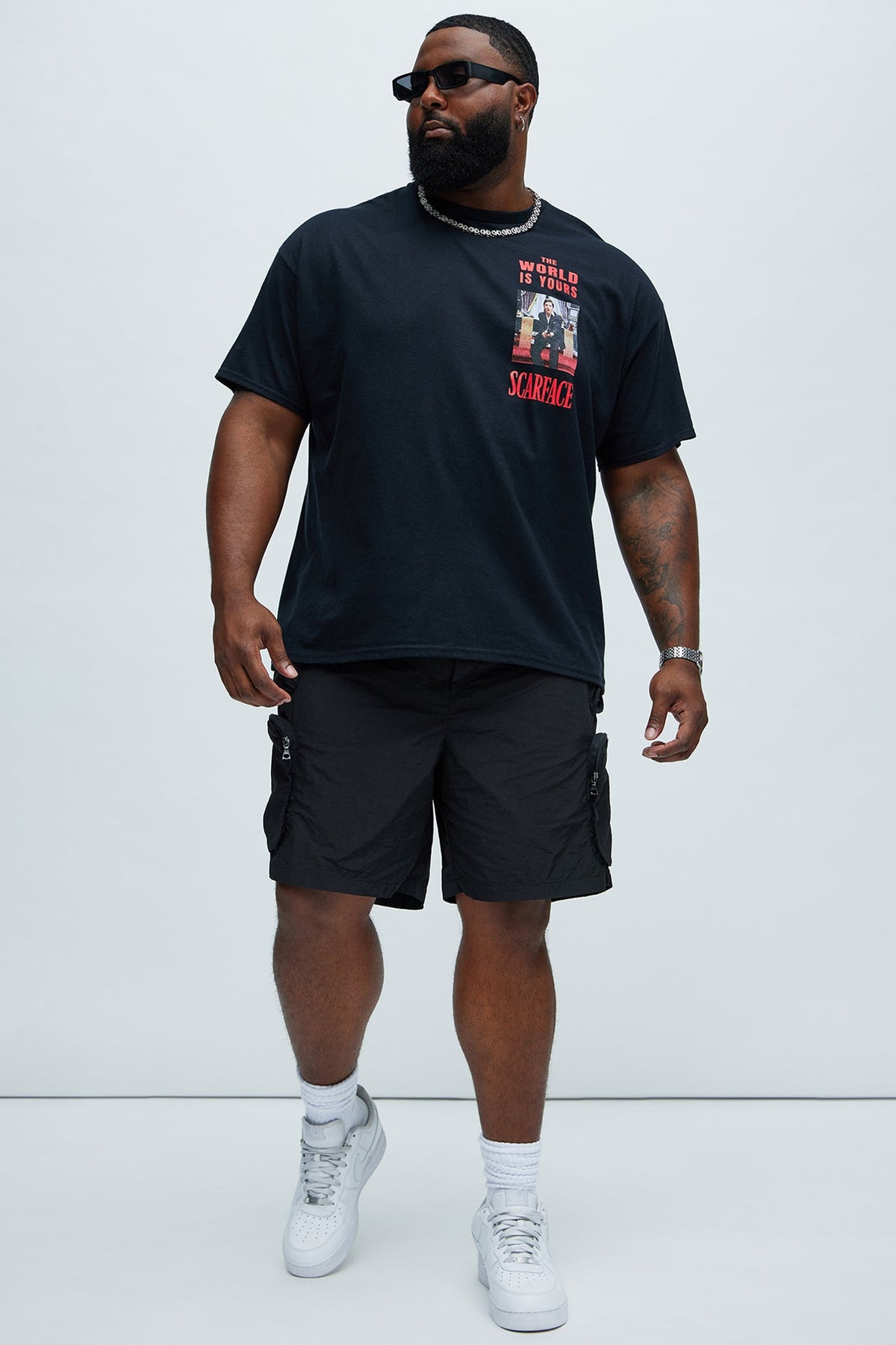 All This And That Nylon Cargo Shorts - Black