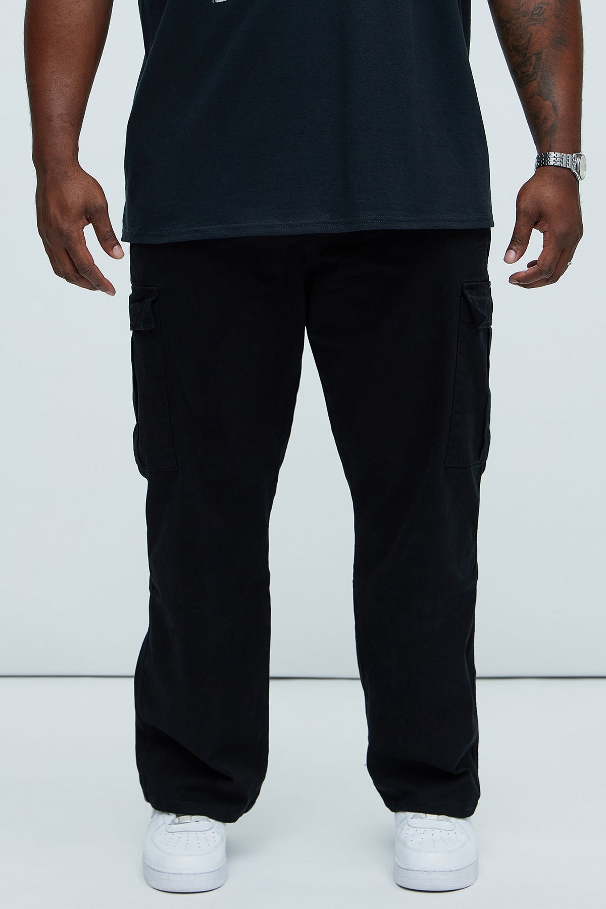 Kyle Straight Cargo Pants - Black