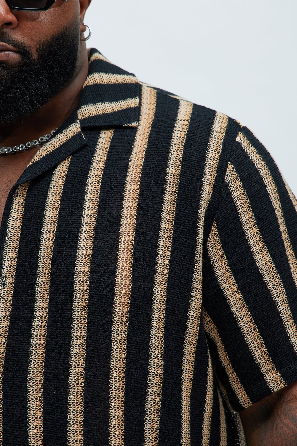 Peyton Textured Shirt - Black/combo