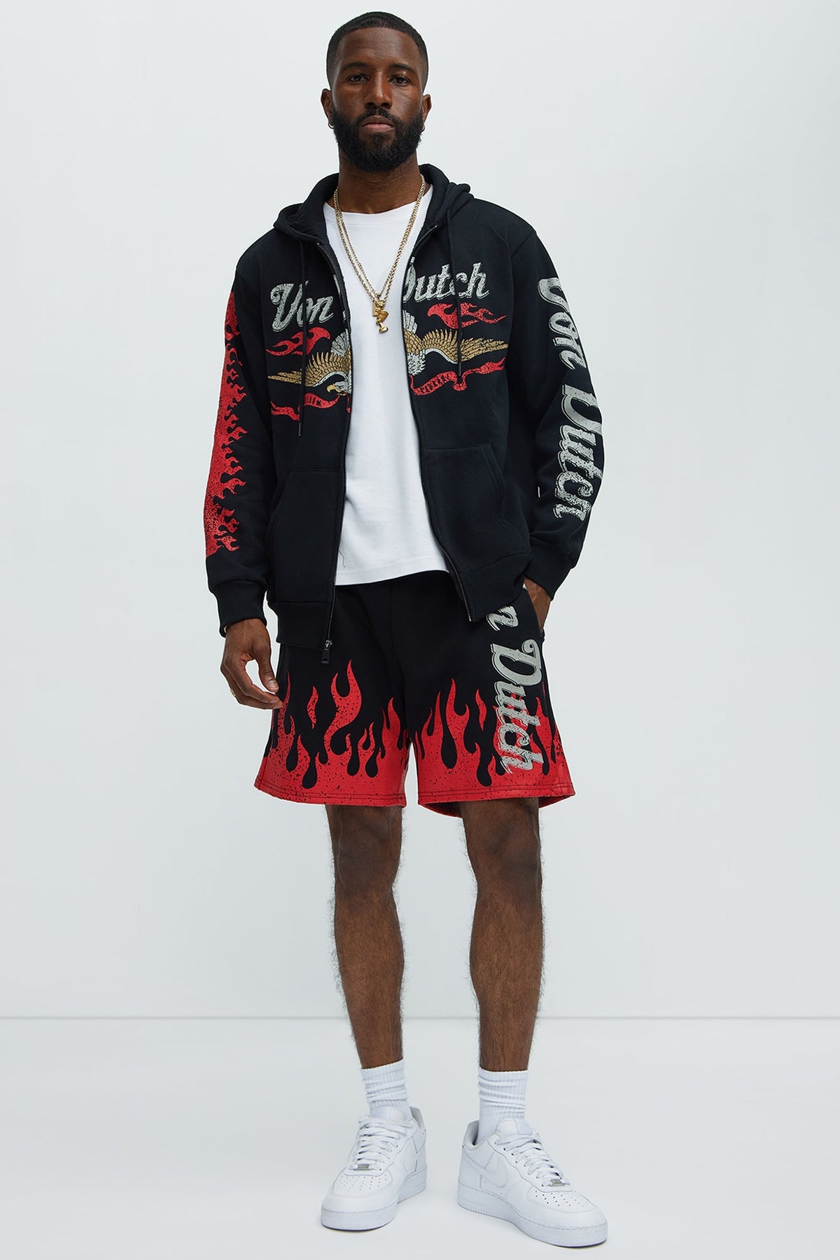 Von Dutch Fire Sweatshorts - Black