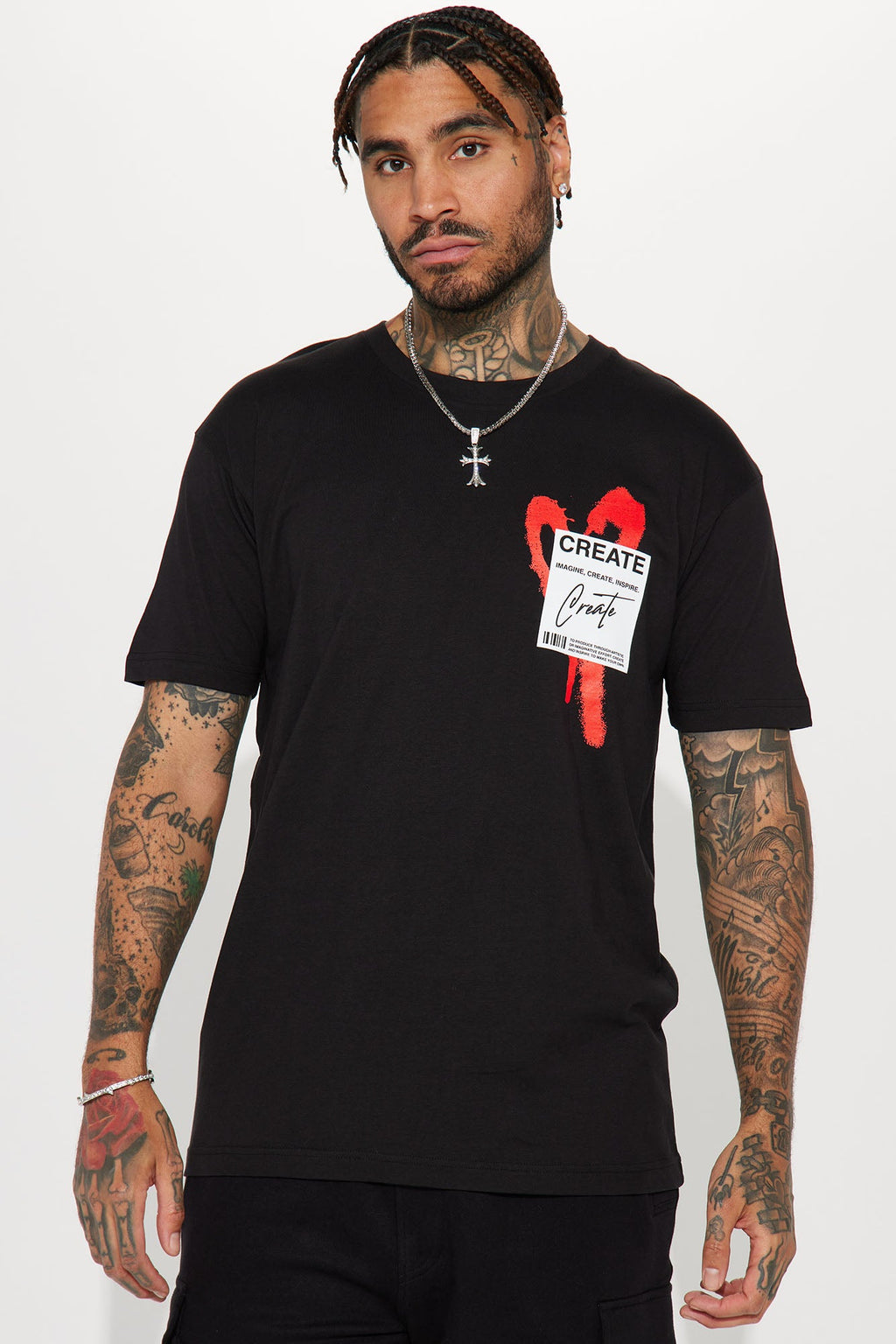 Create Love Short Sleeve Tee - Black