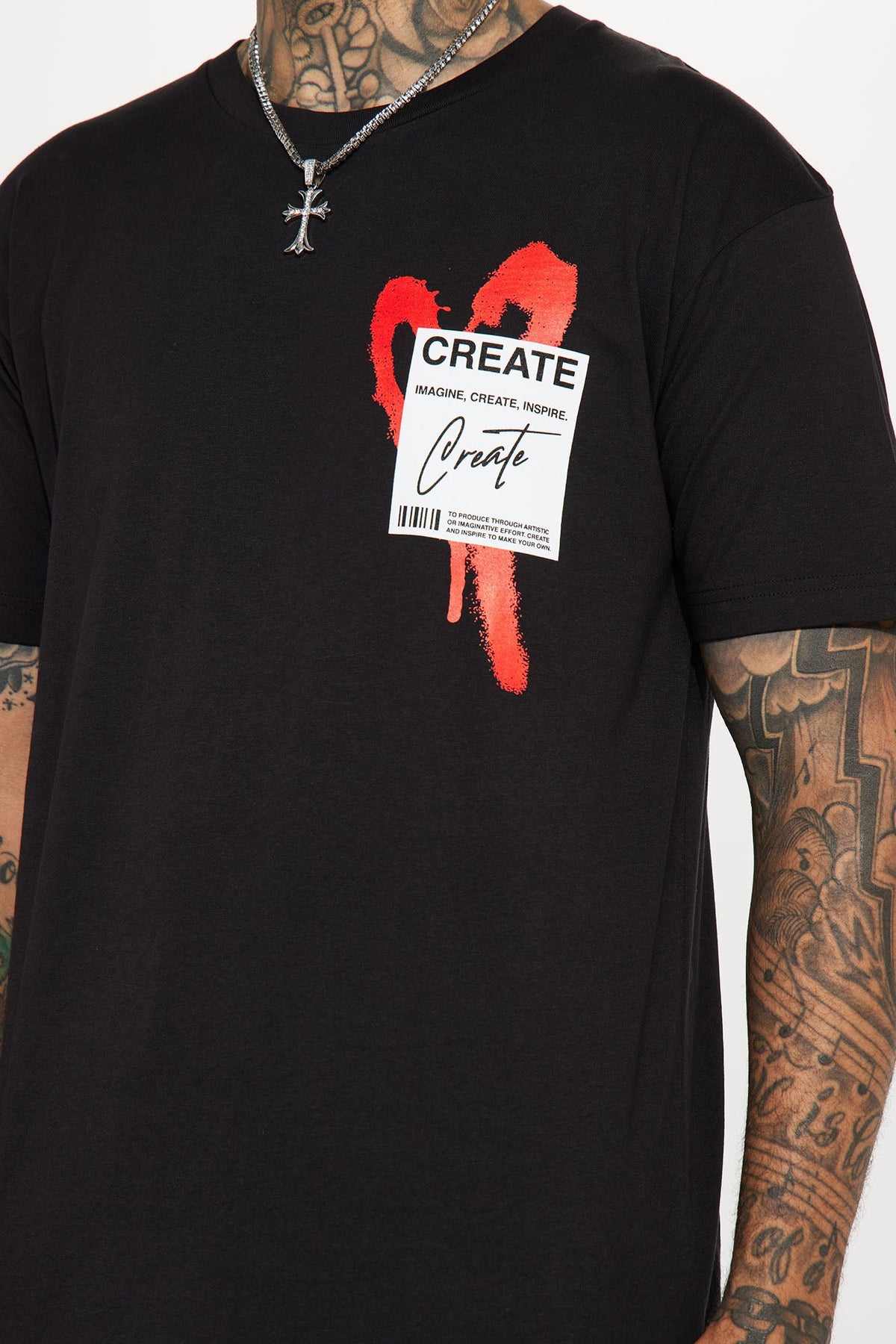 Create Love Short Sleeve Tee - Black