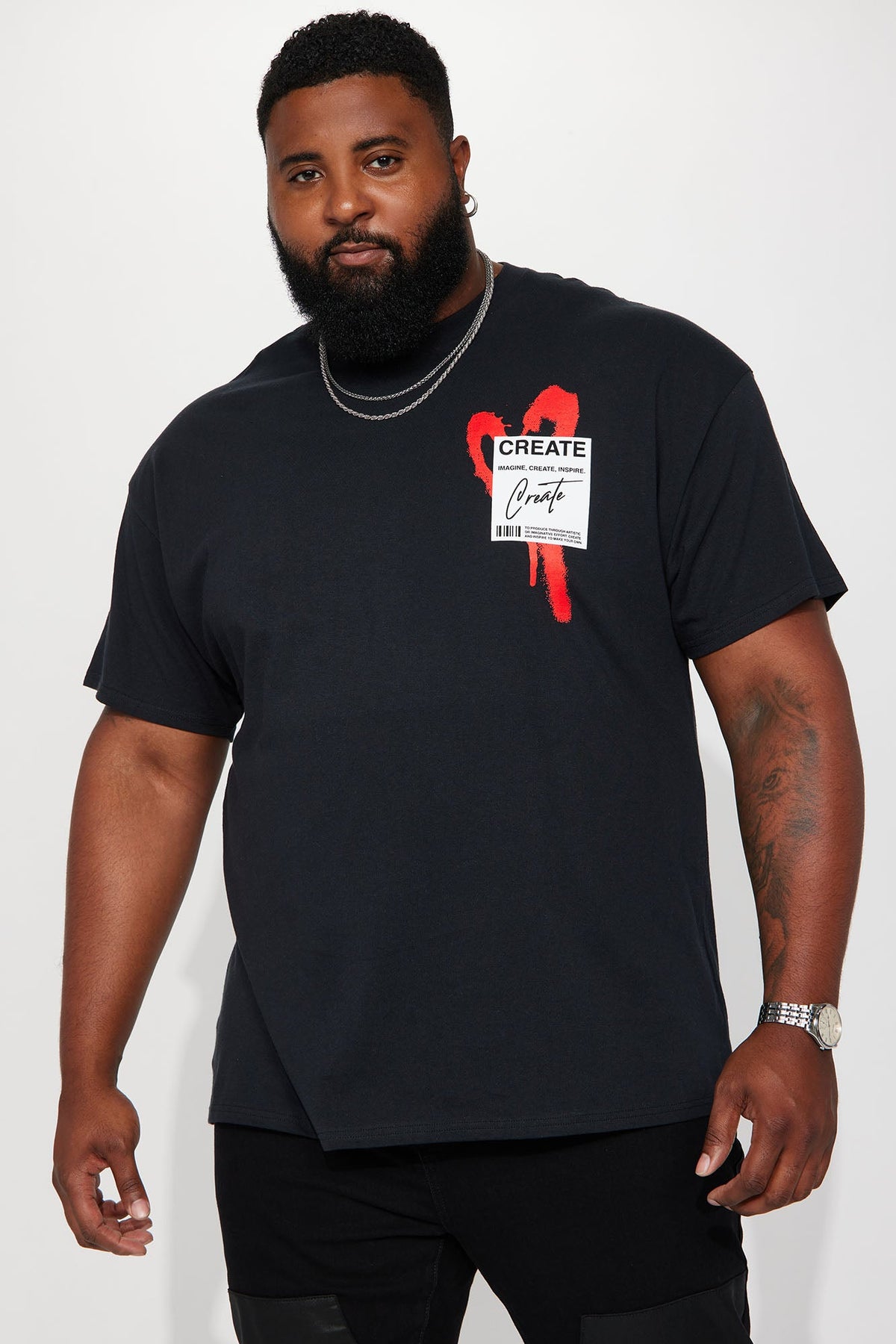 Create Love Short Sleeve Tee - Black