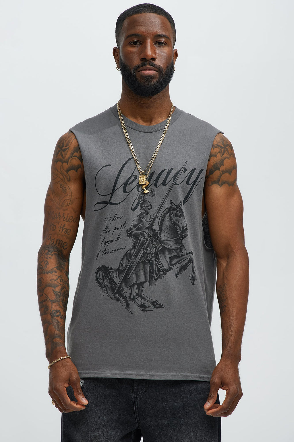 Legacy Muscle Tee - Charcoal