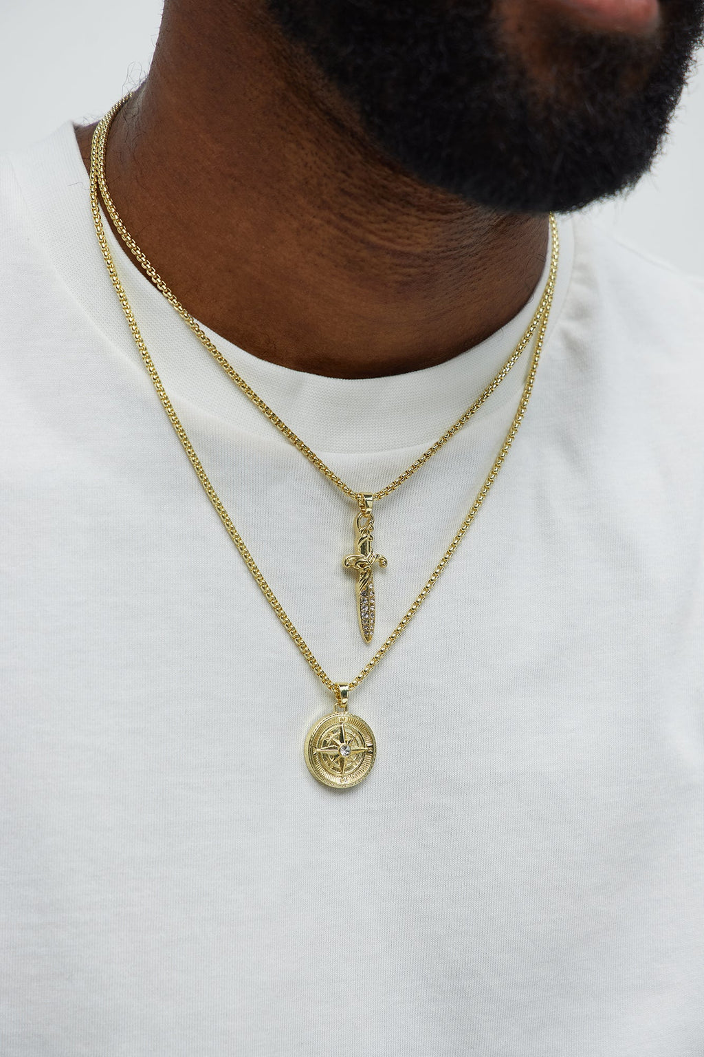 Journey 2 Piece Necklace Set - Gold