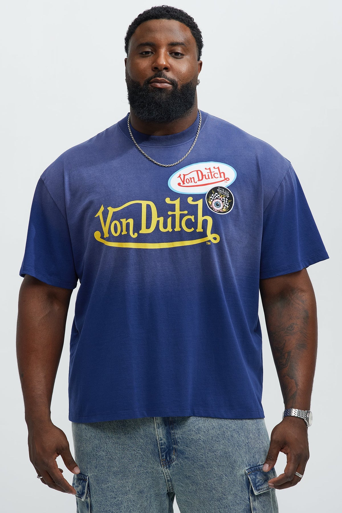 Von Dutch Patch Short Sleeve Crew Tee - Navy