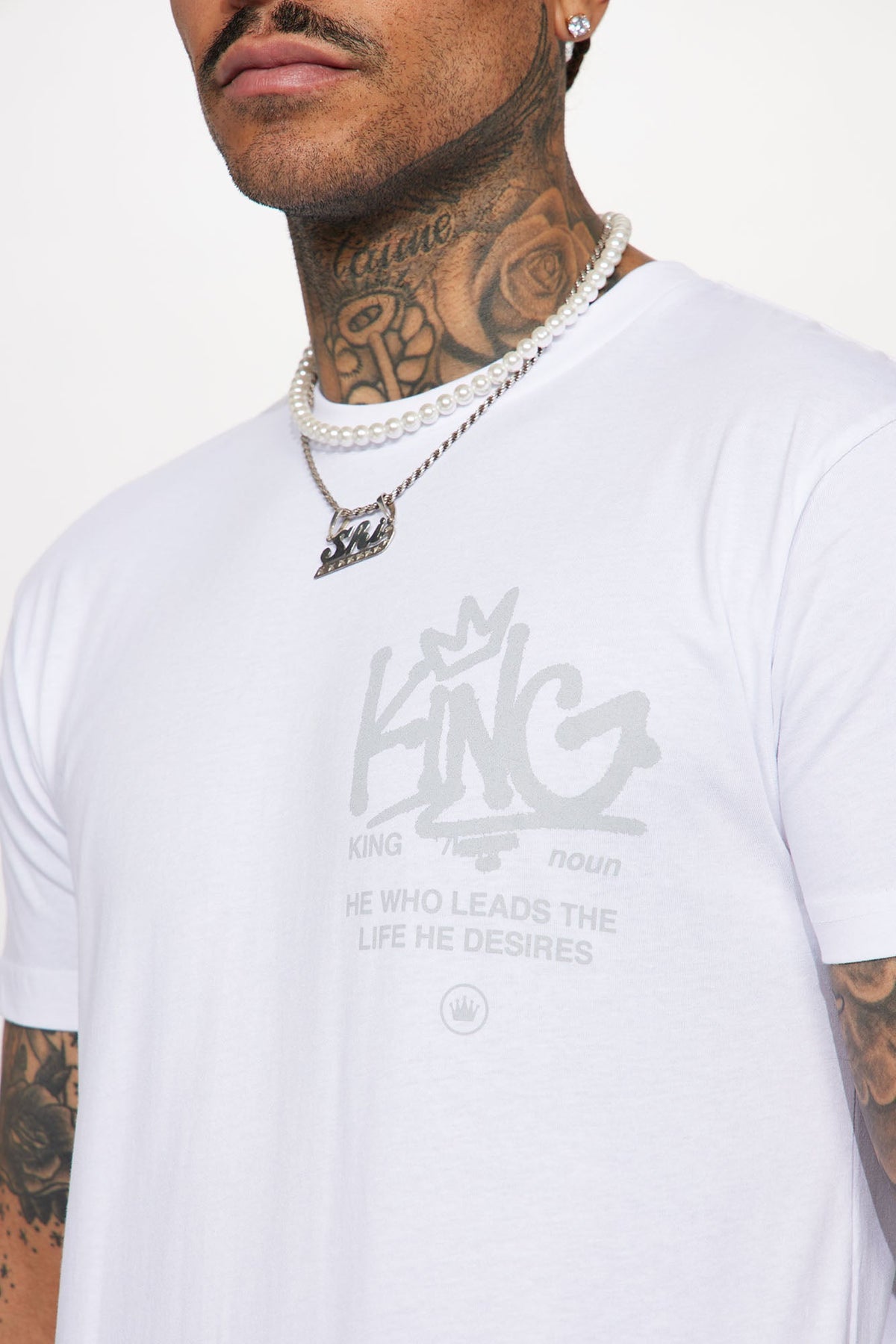 Crown Him King Short Sleeve Tee - White