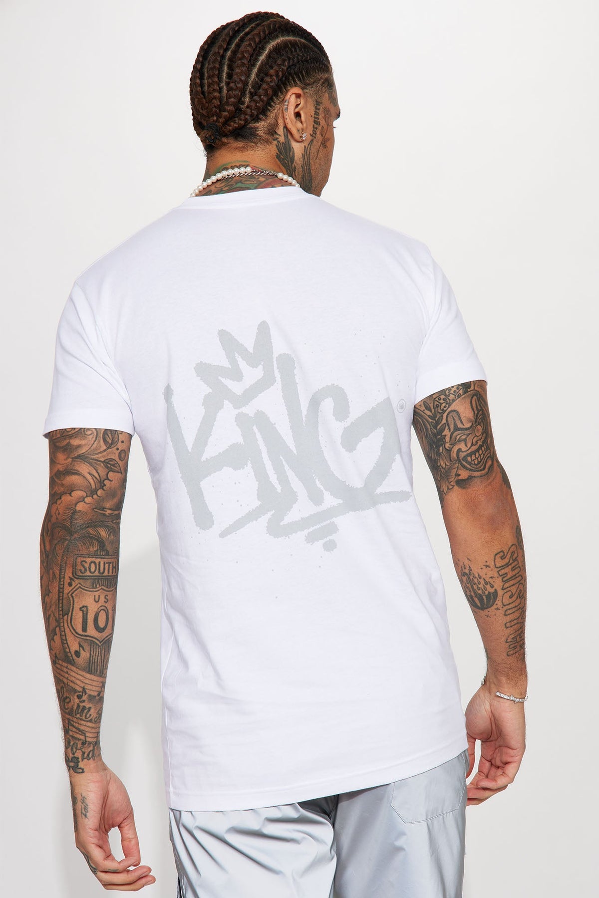 Crown Him King Short Sleeve Tee - White