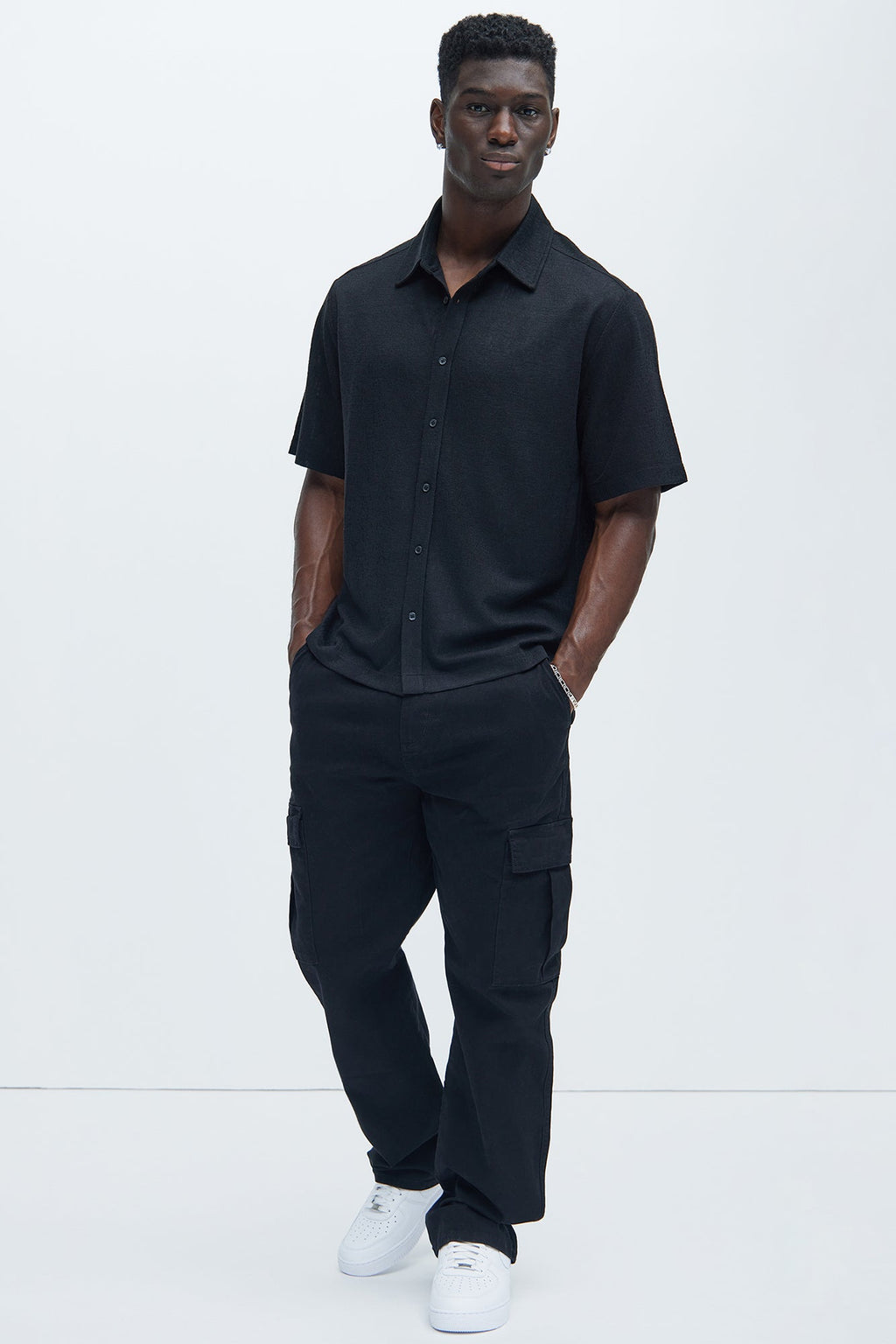 Kyle Straight Cargo Pants - Black