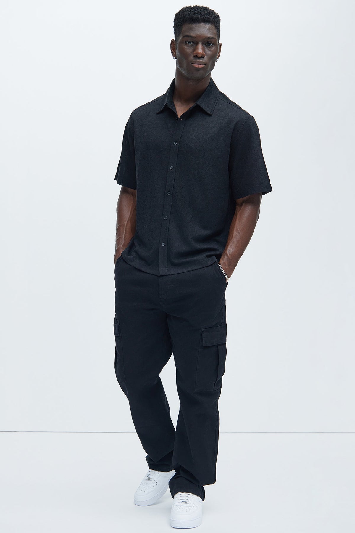 Kyle Straight Cargo Pants - Black