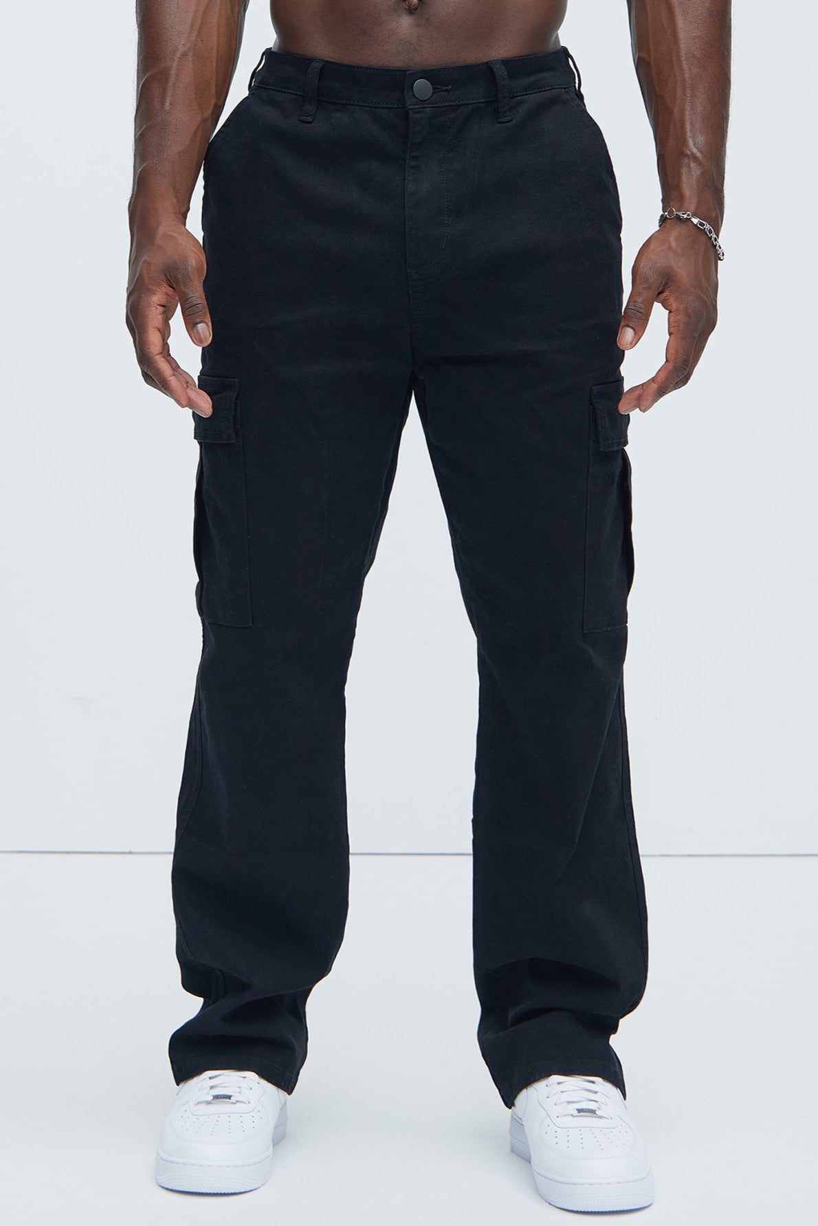 Kyle Straight Cargo Pants - Black