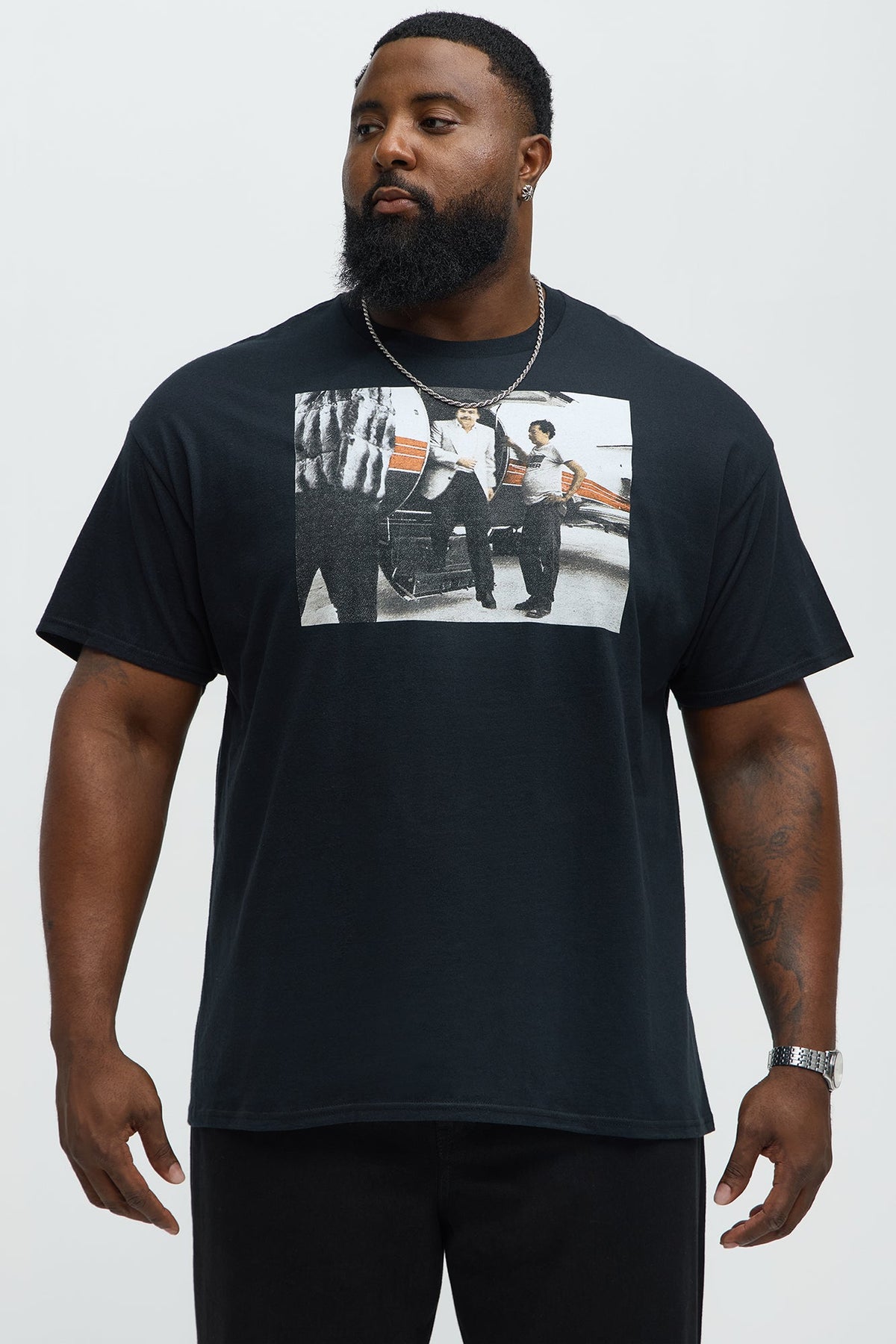 Pablo Escobar Private Plane Short Sleeve Tee - Black