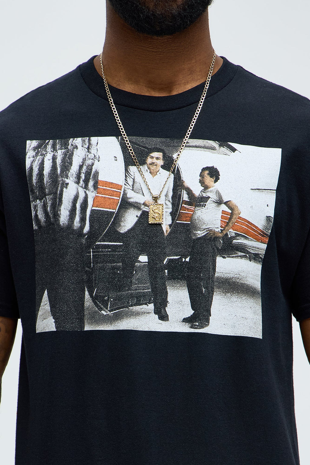 Pablo Escobar Private Plane Short Sleeve Tee - Black
