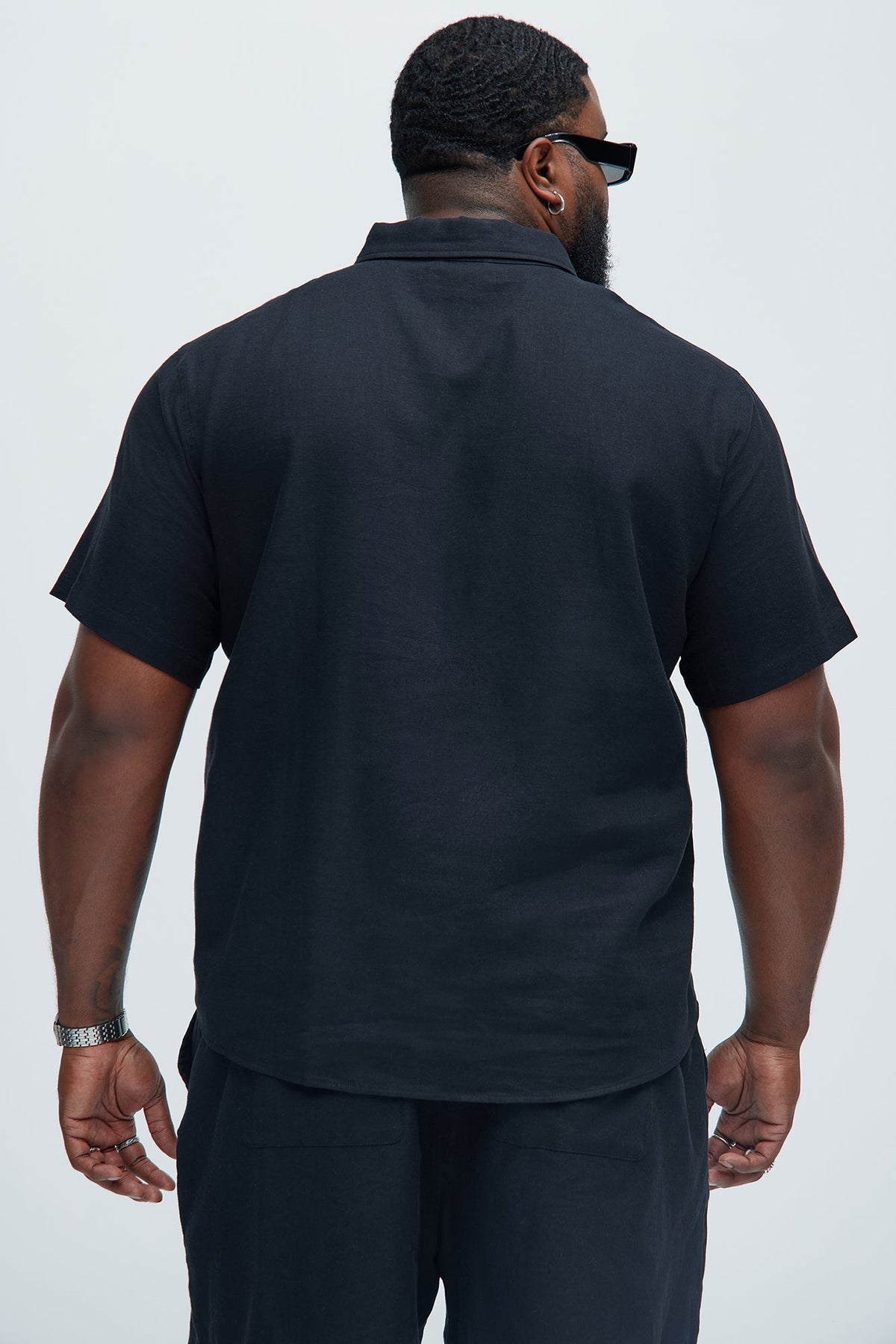 Bahamas Linen Classic Button Up Shirt - Black