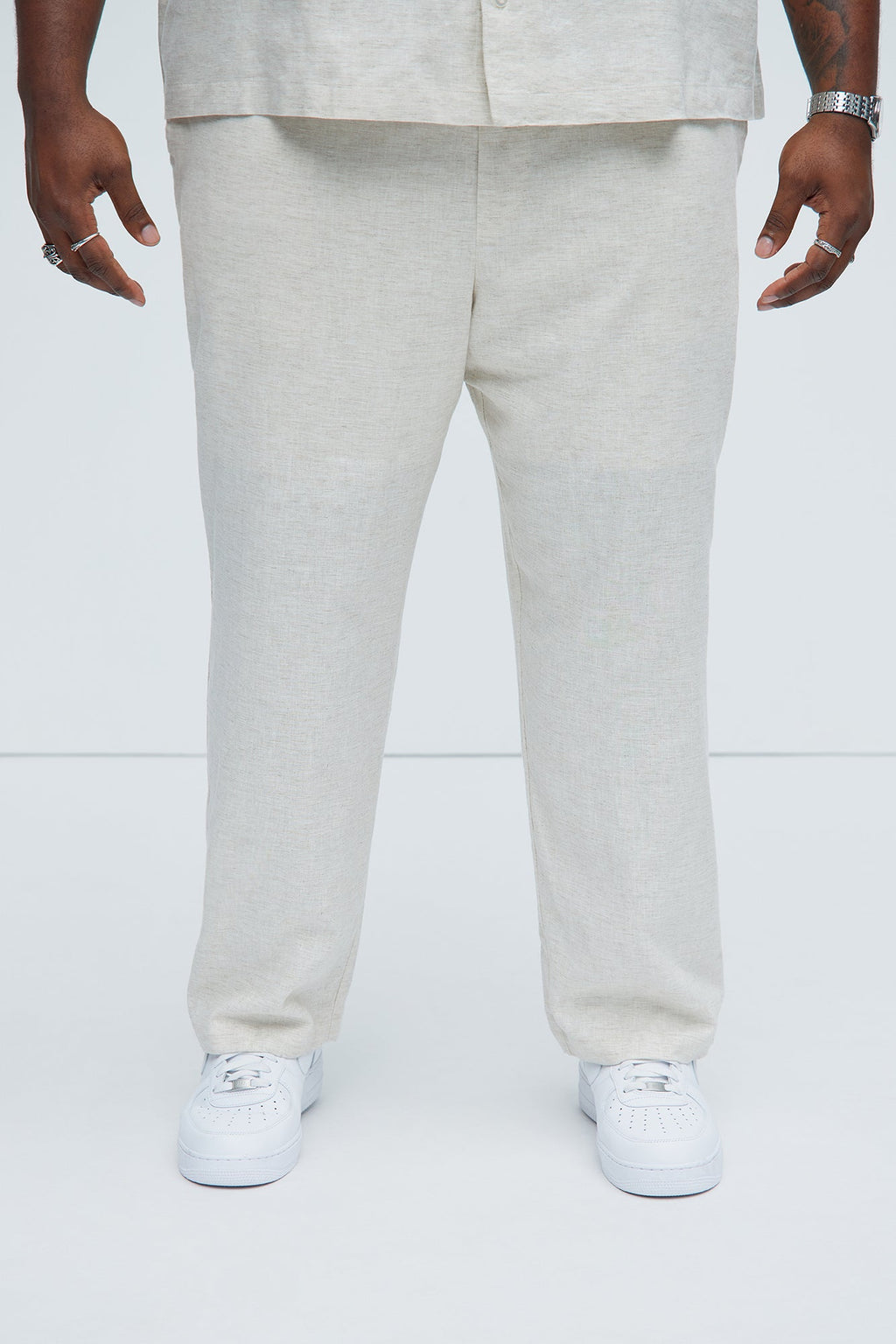 Bahamas Straight Linen Pants - Oatmeal