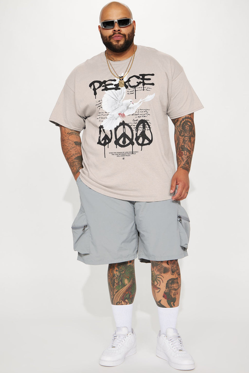 The Power Of Peace Short Sleeve Tee - Silver