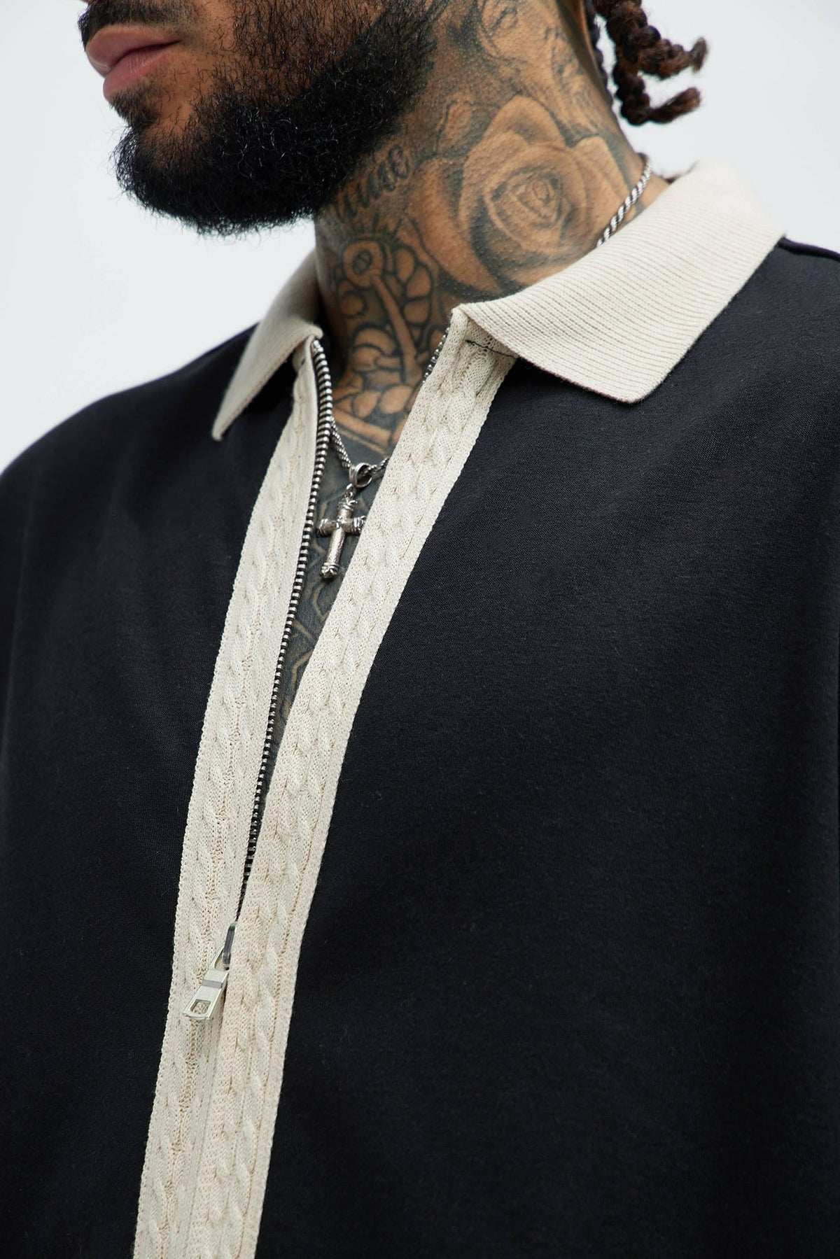 Luka Zipper Shirt - Black/combo