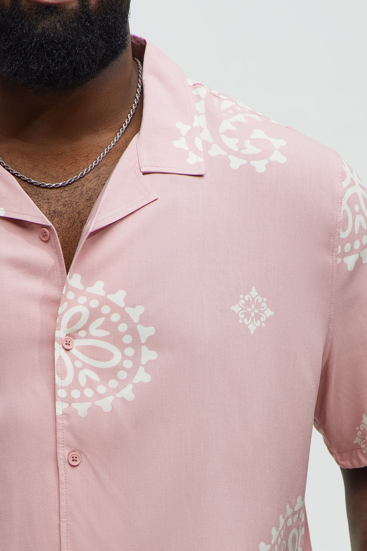 Paisley Rayon Shirt - Pink