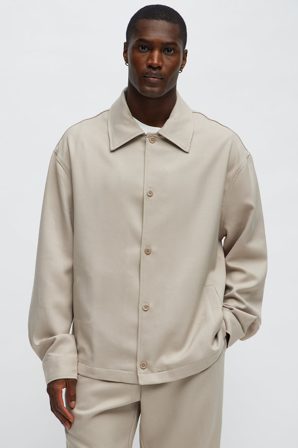 Relaxed Mara Overshirt - Tan