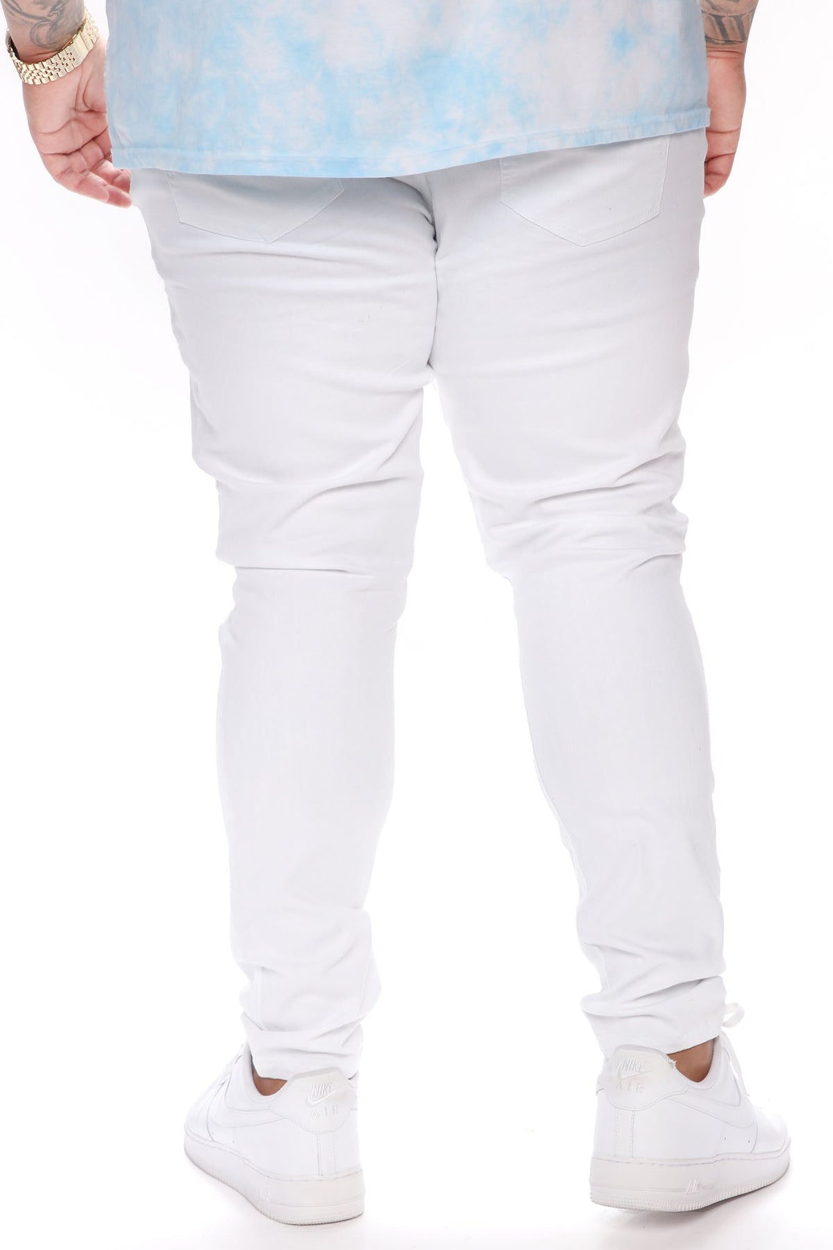 Cornell Ripped Skinny Jeans - White
