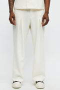 Ronan High Waisted Pleated Trousers - Cream