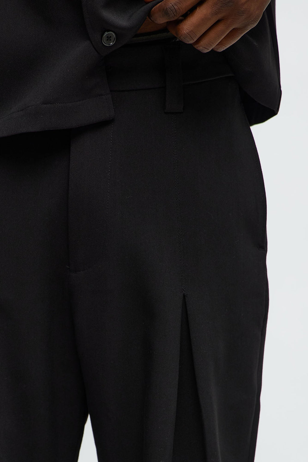 Ronan High Waisted Pleated Trousers - Black