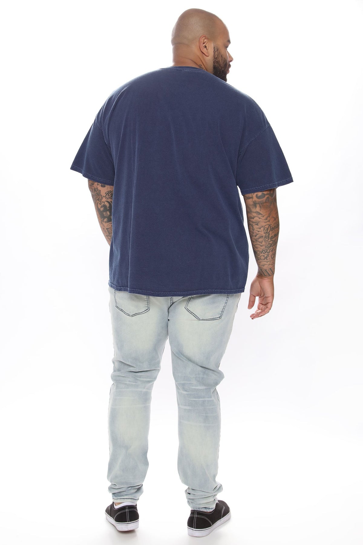 Wu Tang Lightning Vintage Wash Short Sleeve Tee - Navy Wash