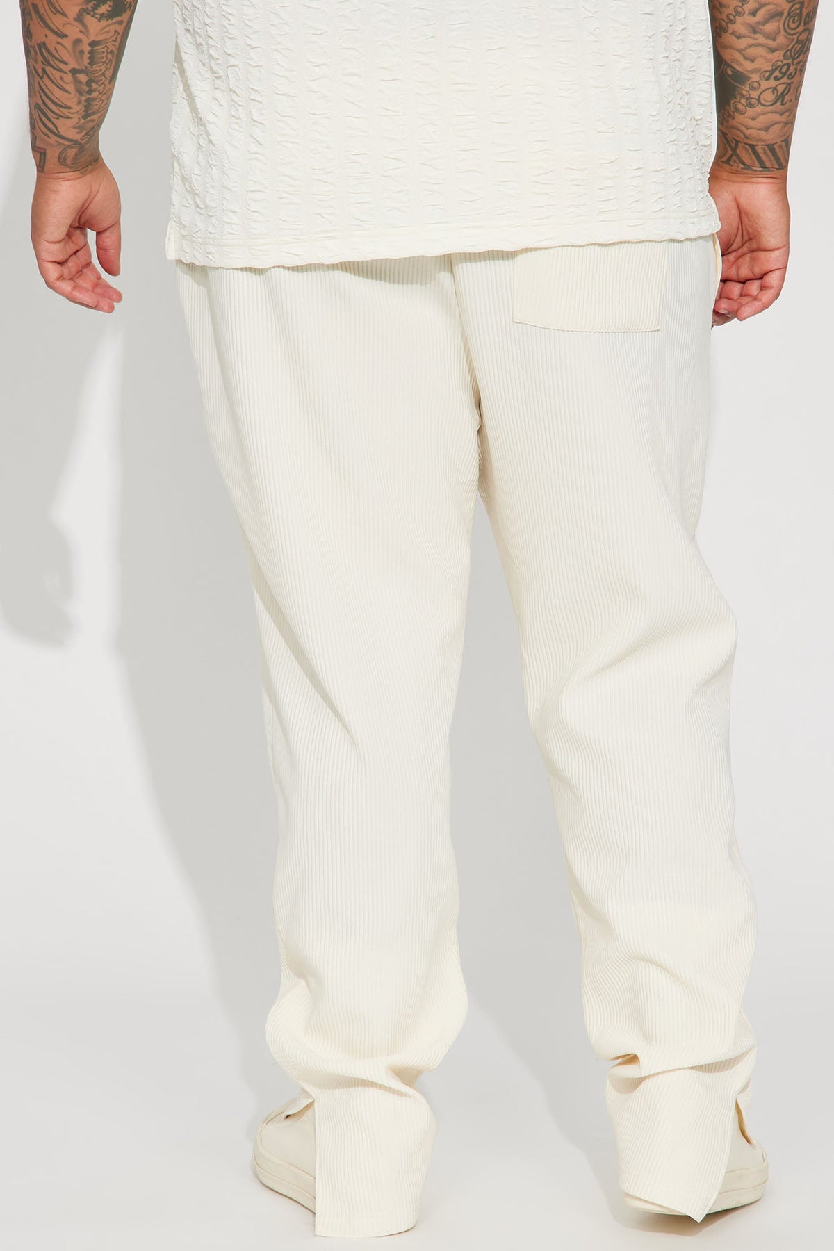 Show Up Slim Slit Pants - Off White