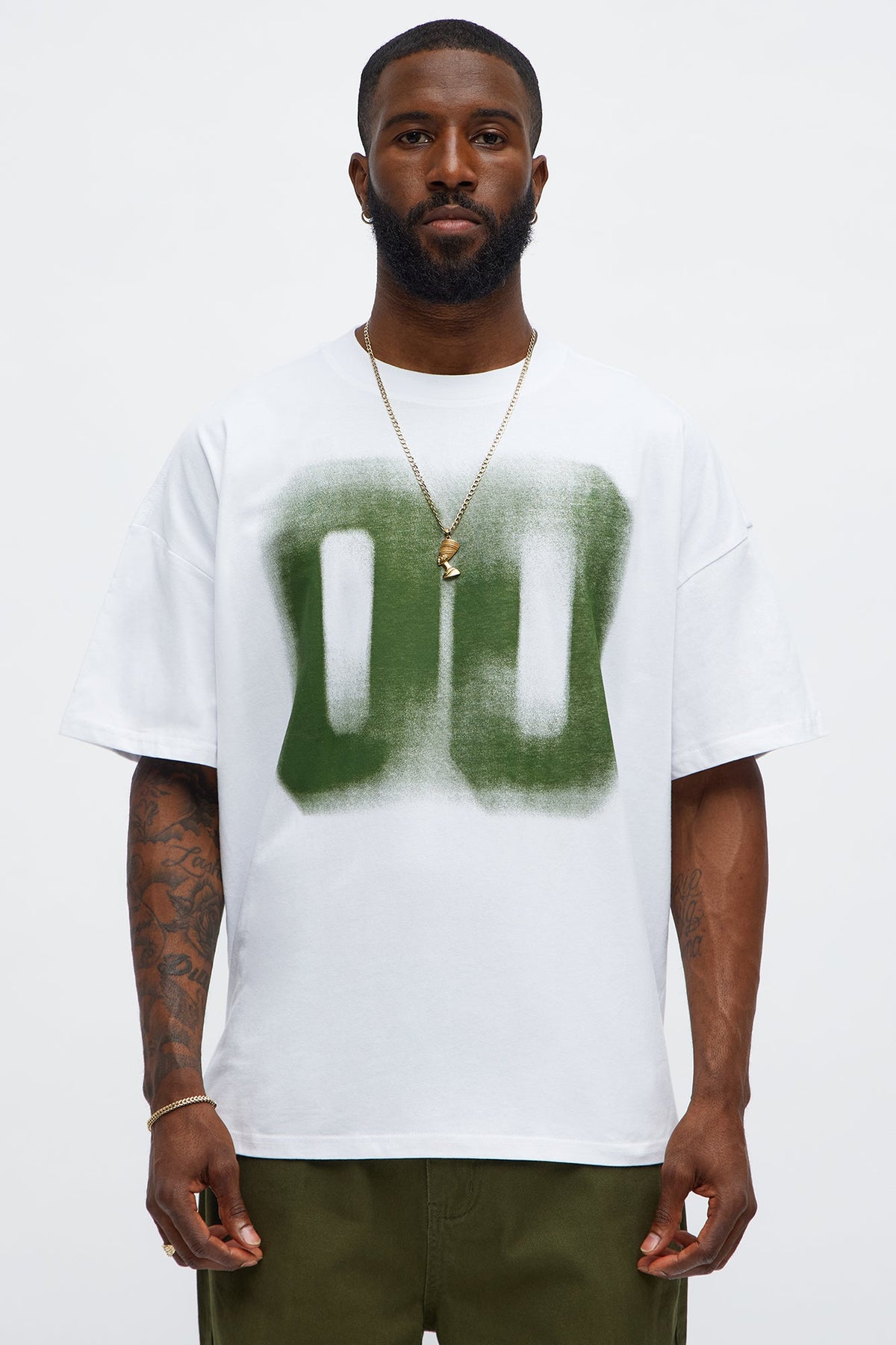 New Beginnings 00 Oversized Short Sleeve Tee - White