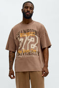 Champions Divisions 72 Oversized Short Sleeve Tee - Brown