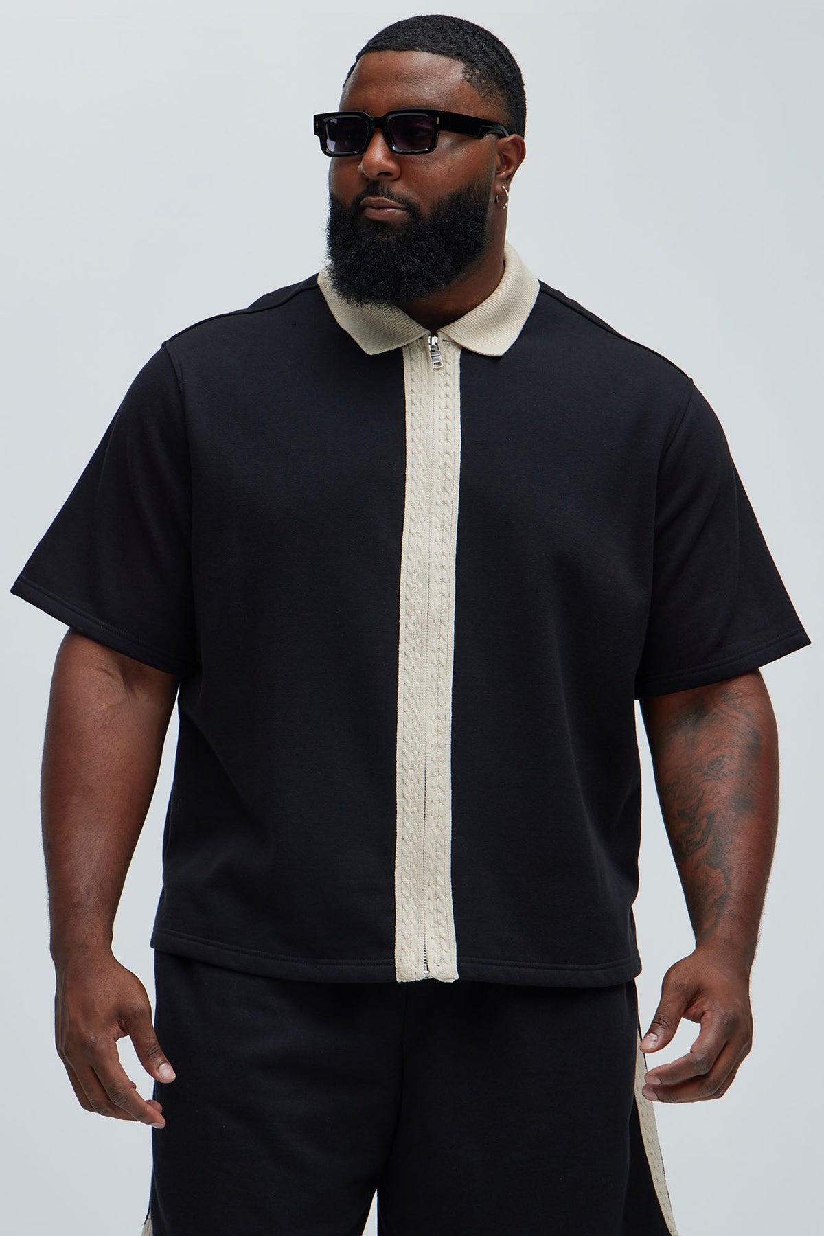 Luka Zipper Shirt - Black/combo