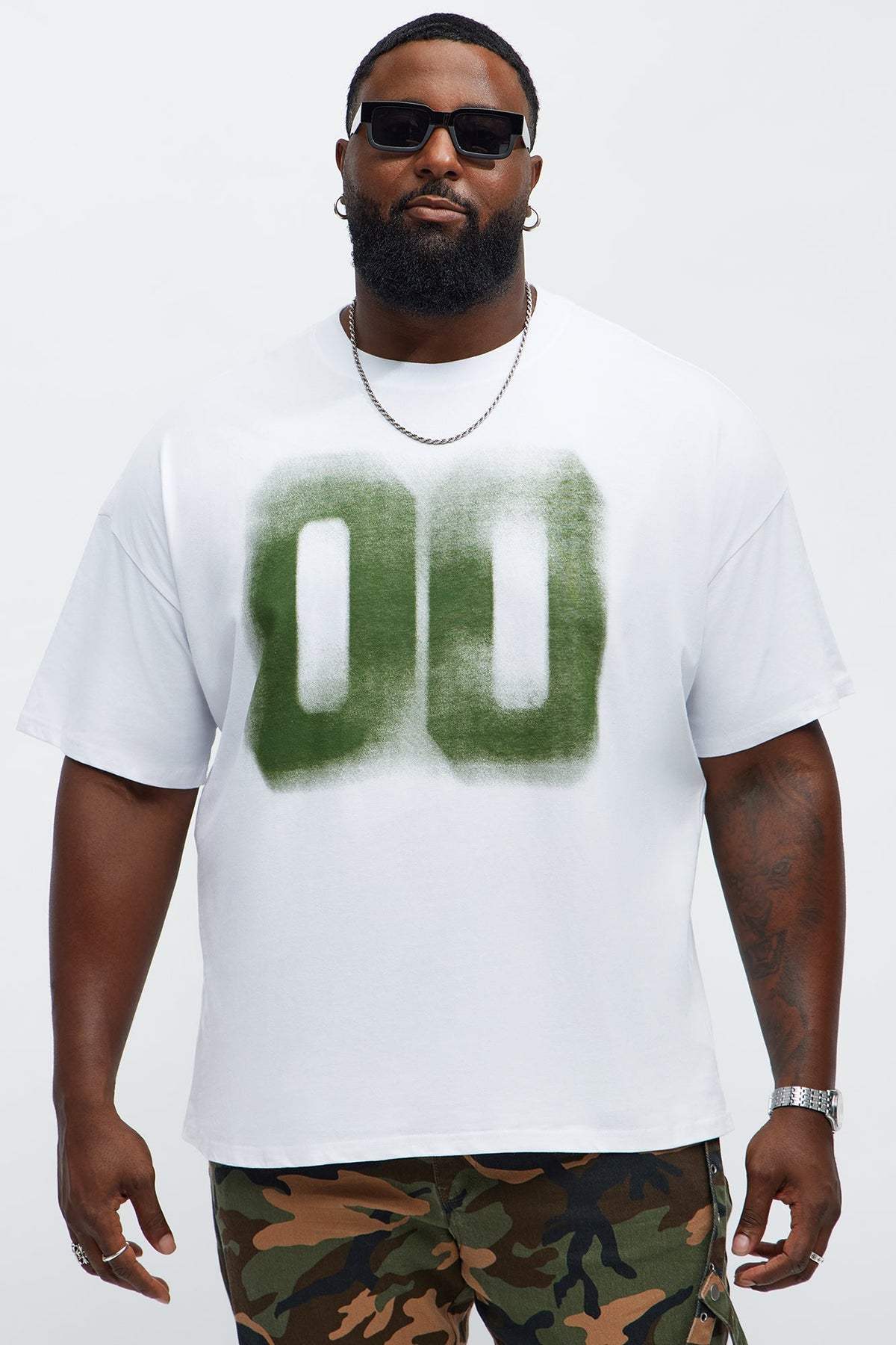 New Beginnings 00 Oversized Short Sleeve Tee - White