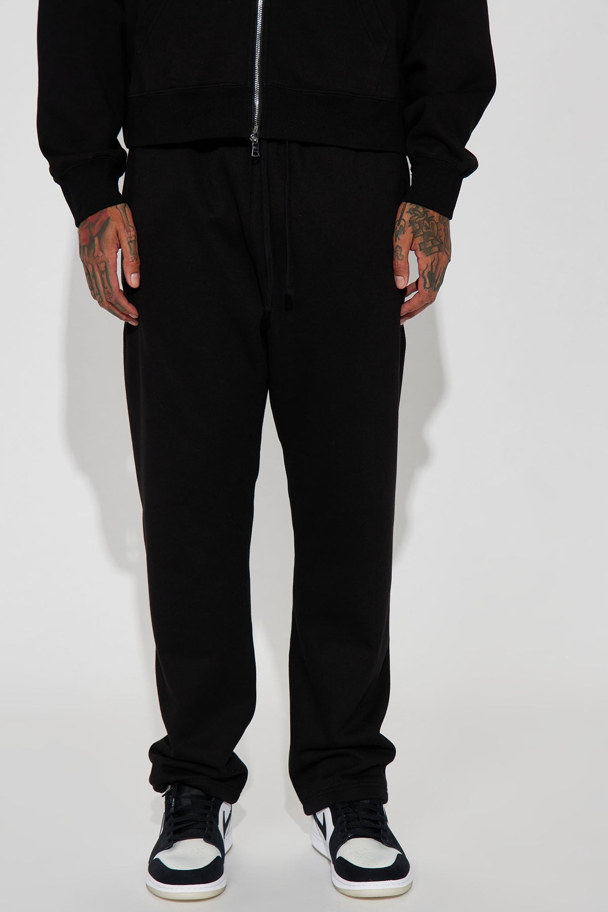 Tyson Heavyweight Straight Sweatpants - Black