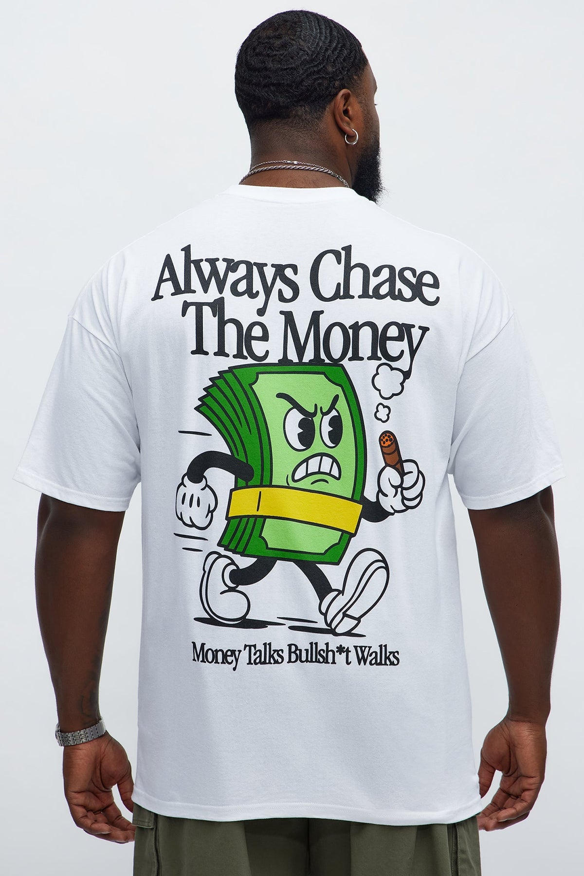 Always Chase The Money Short Sleeve Tee - White